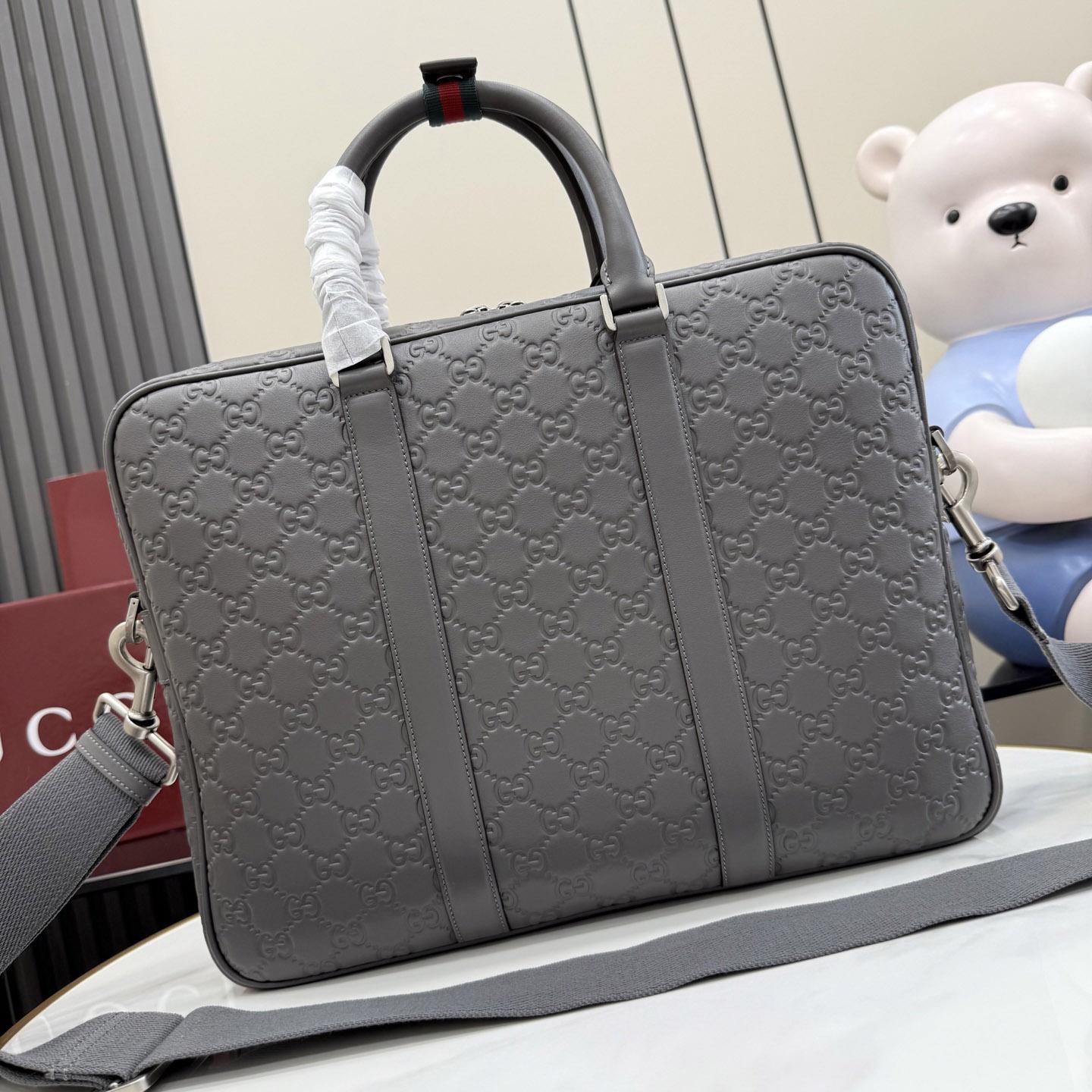 Gucci  GG Emblem Large Briefcase 850222 - DesignerGu