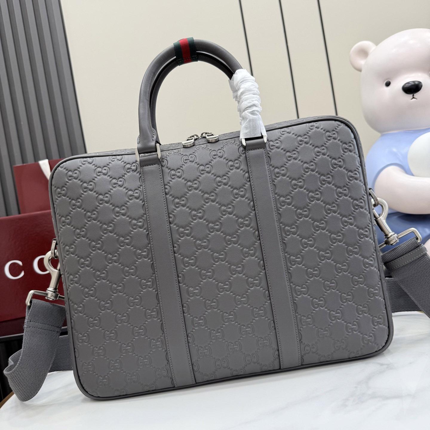 Gucci  GG Emblem Large Briefcase 850222 - DesignerGu