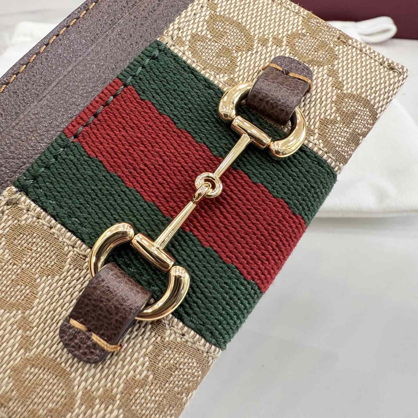 Gucci Horsebit Web Card Case - DesignerGu