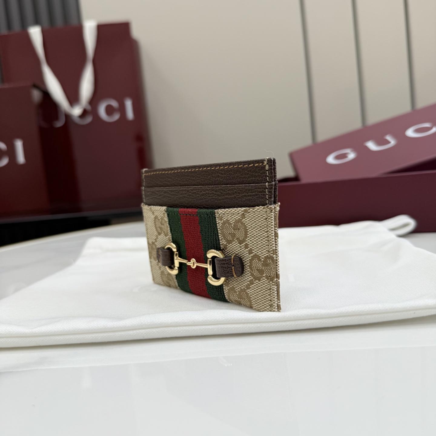 Gucci Horsebit Web Card Case - DesignerGu
