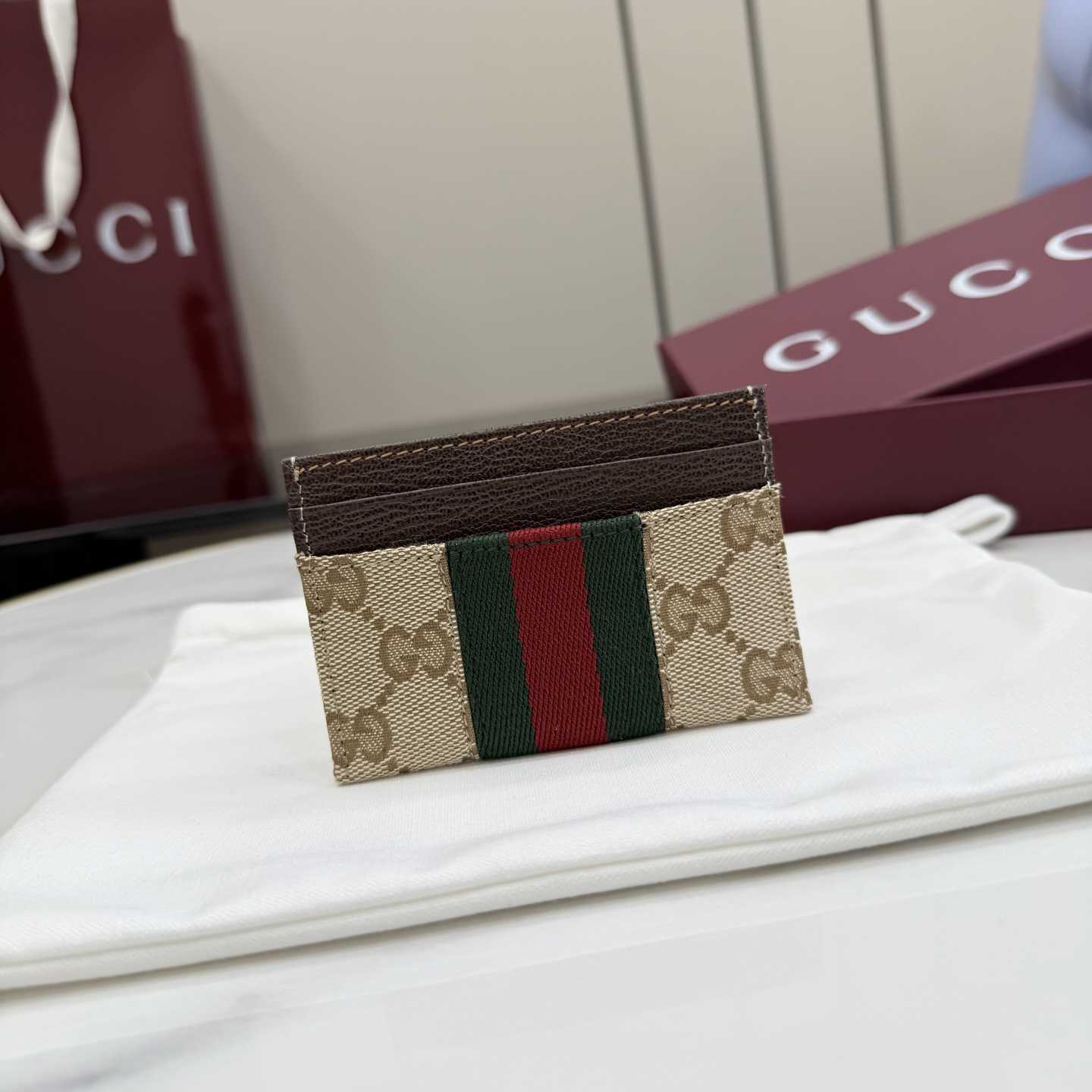 Gucci Horsebit Web Card Case - DesignerGu