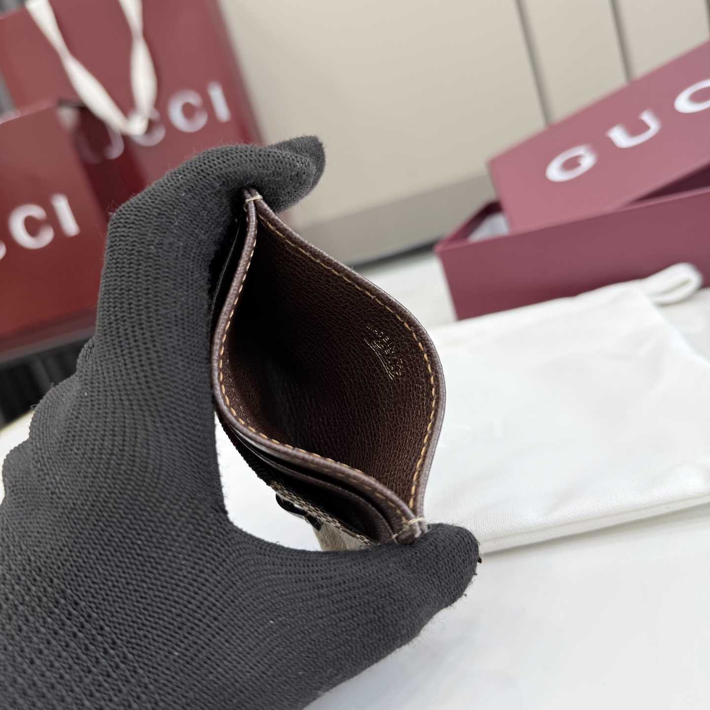Gucci Horsebit Web Card Case - DesignerGu