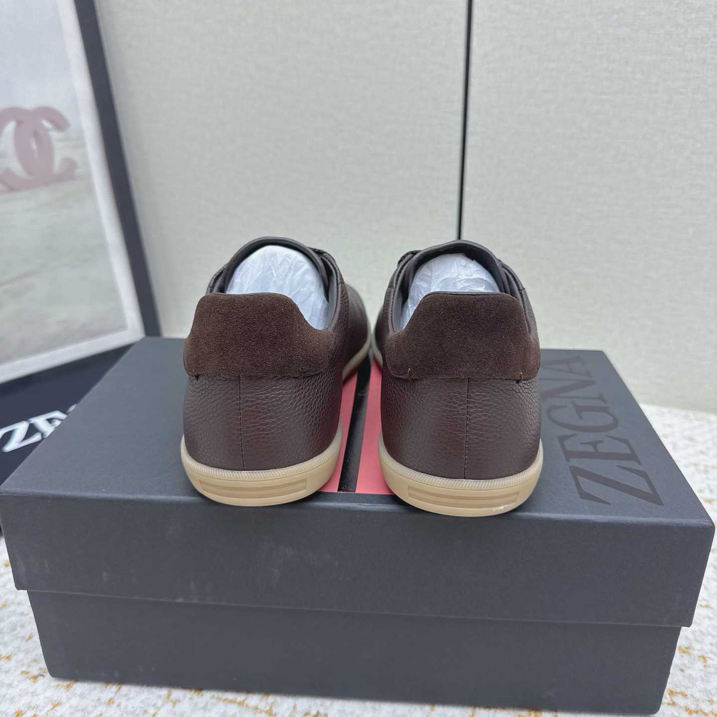 Zegna Grained Leather 232 Sneakers - DesignerGu