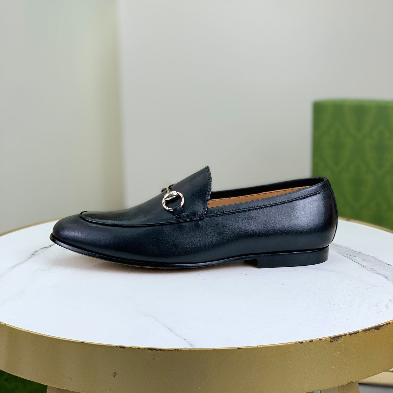 Gucci Jordaan Horsebit Leather Loafers - DesignerGu