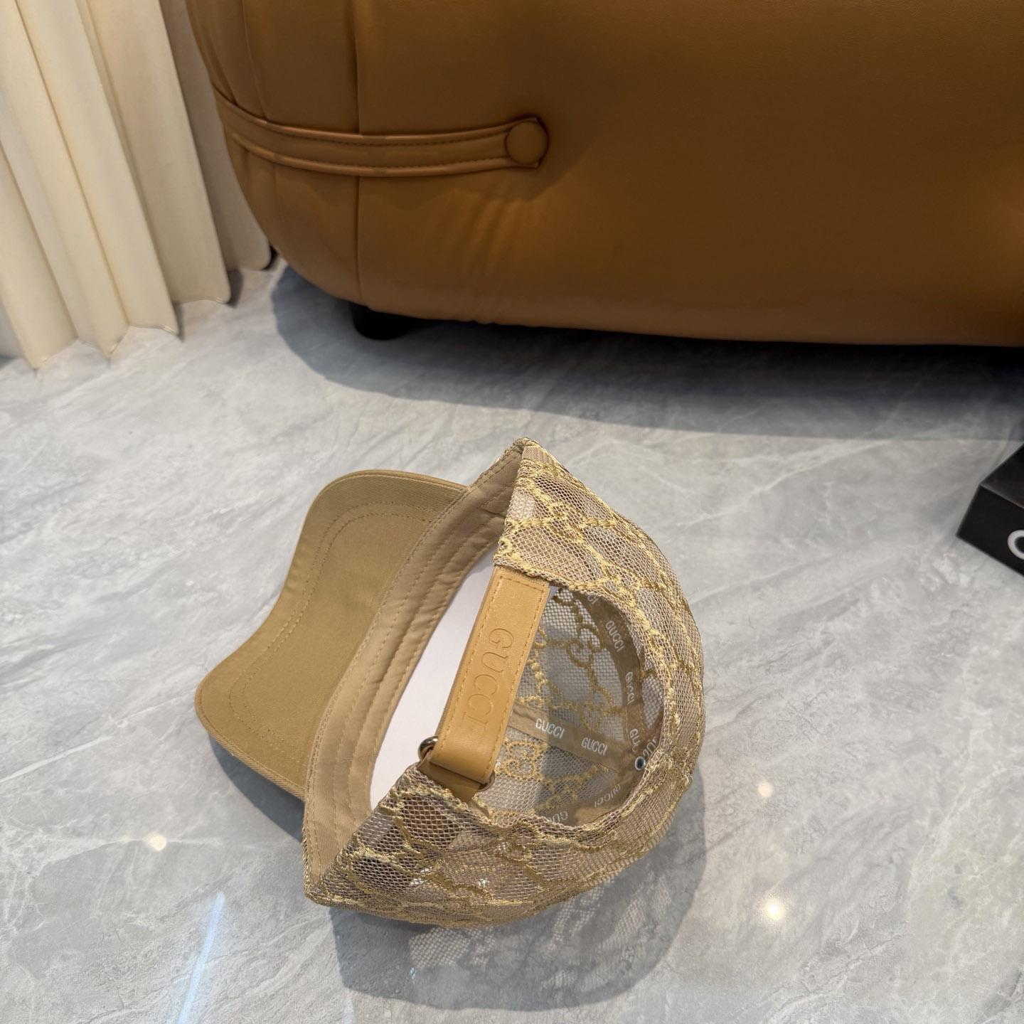Gucci Mesh GG Monogram Shivali Baseball Hat  - DesignerGu