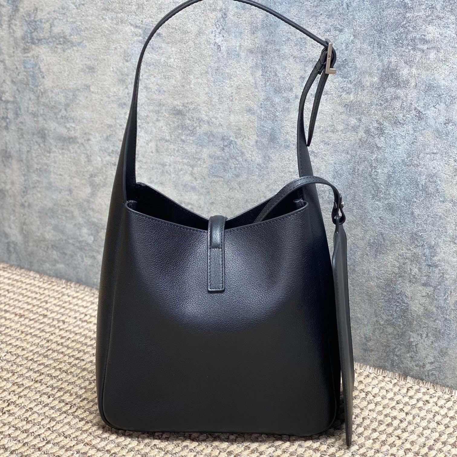 Saint Laurent LE 5 À 7 Supple Small In Grained Leather - DesignerGu