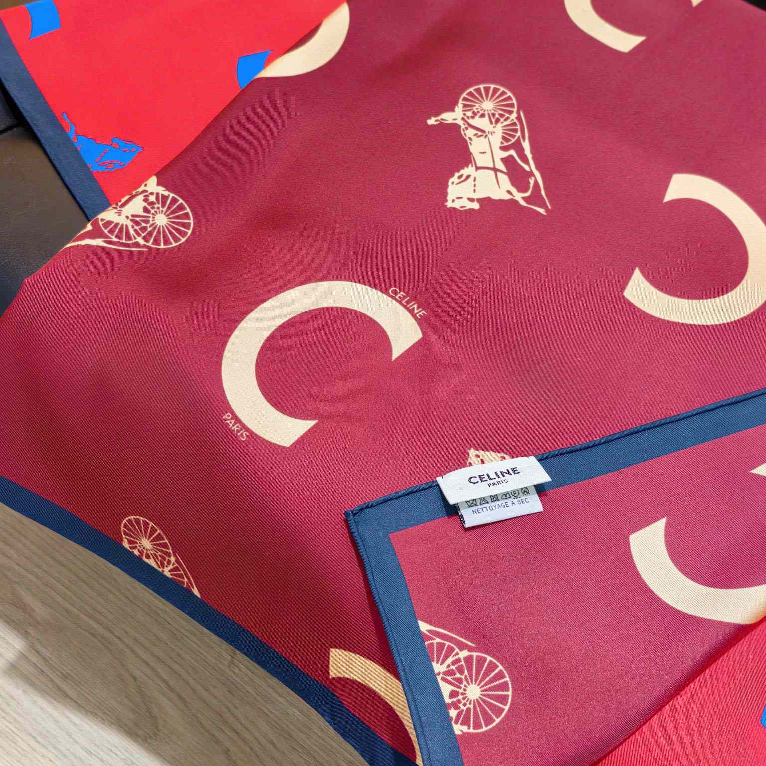 Celine  Square In Silk Twill - DesignerGu