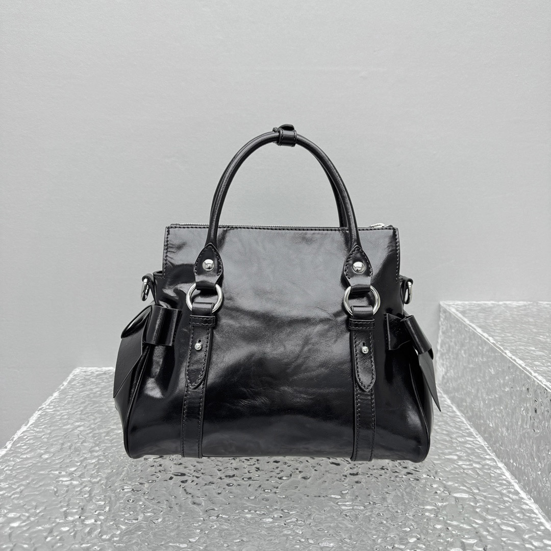 Miu Miu Shiny Leather Top-Handle Bag - DesignerGu