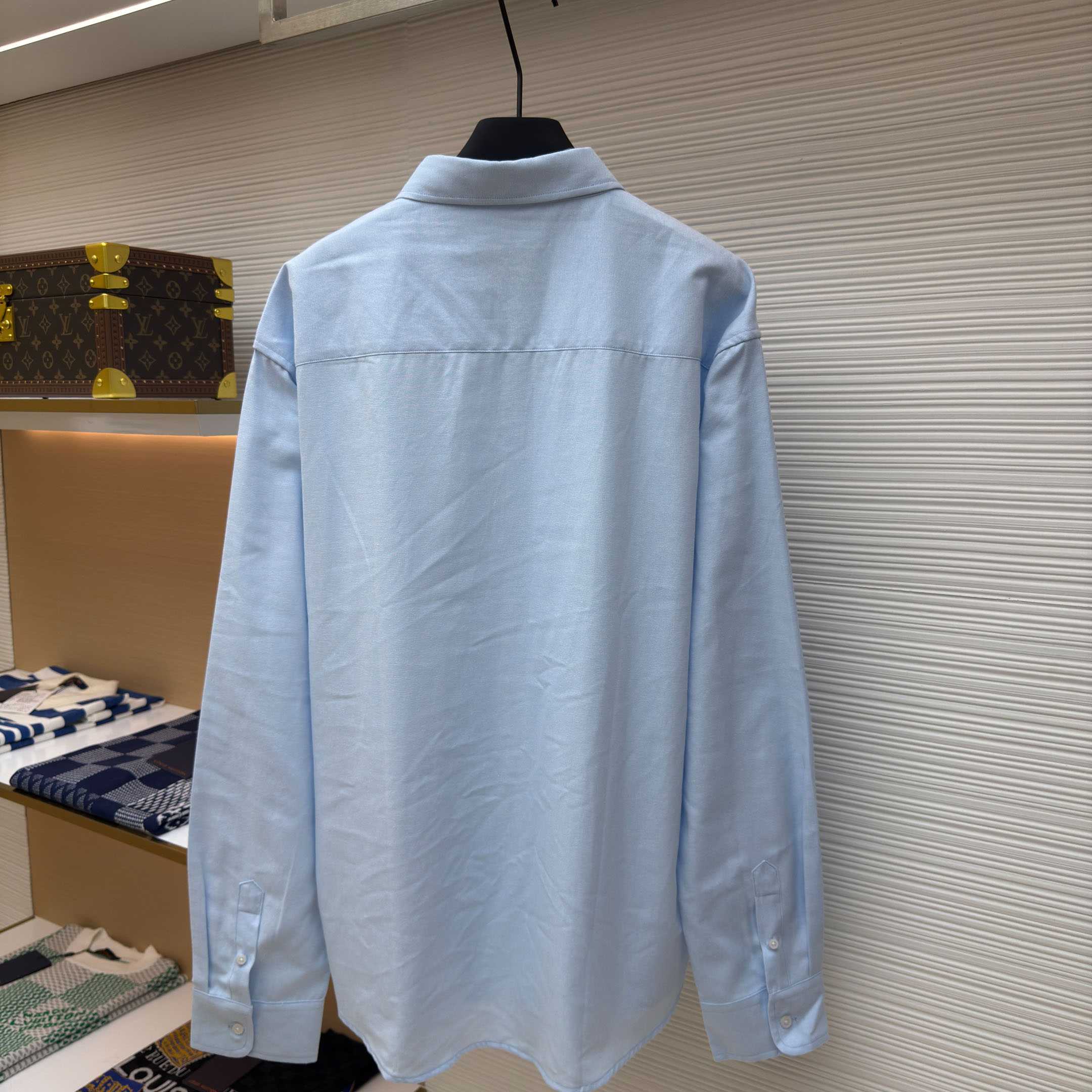 AMI Paris Ami De Coeur Button Down Shirt In Cotton Oxford - DesignerGu