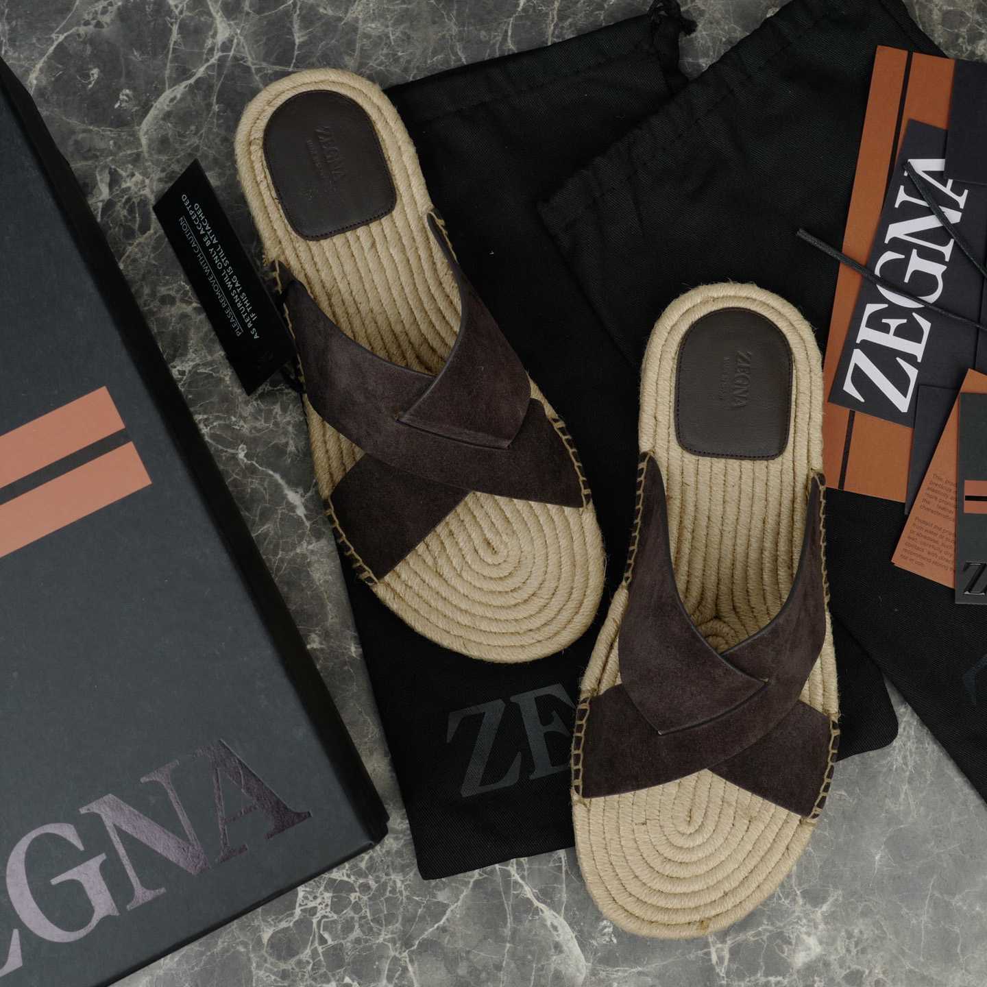Zegna Crossover-Strap Suede Espadrilles - DesignerGu