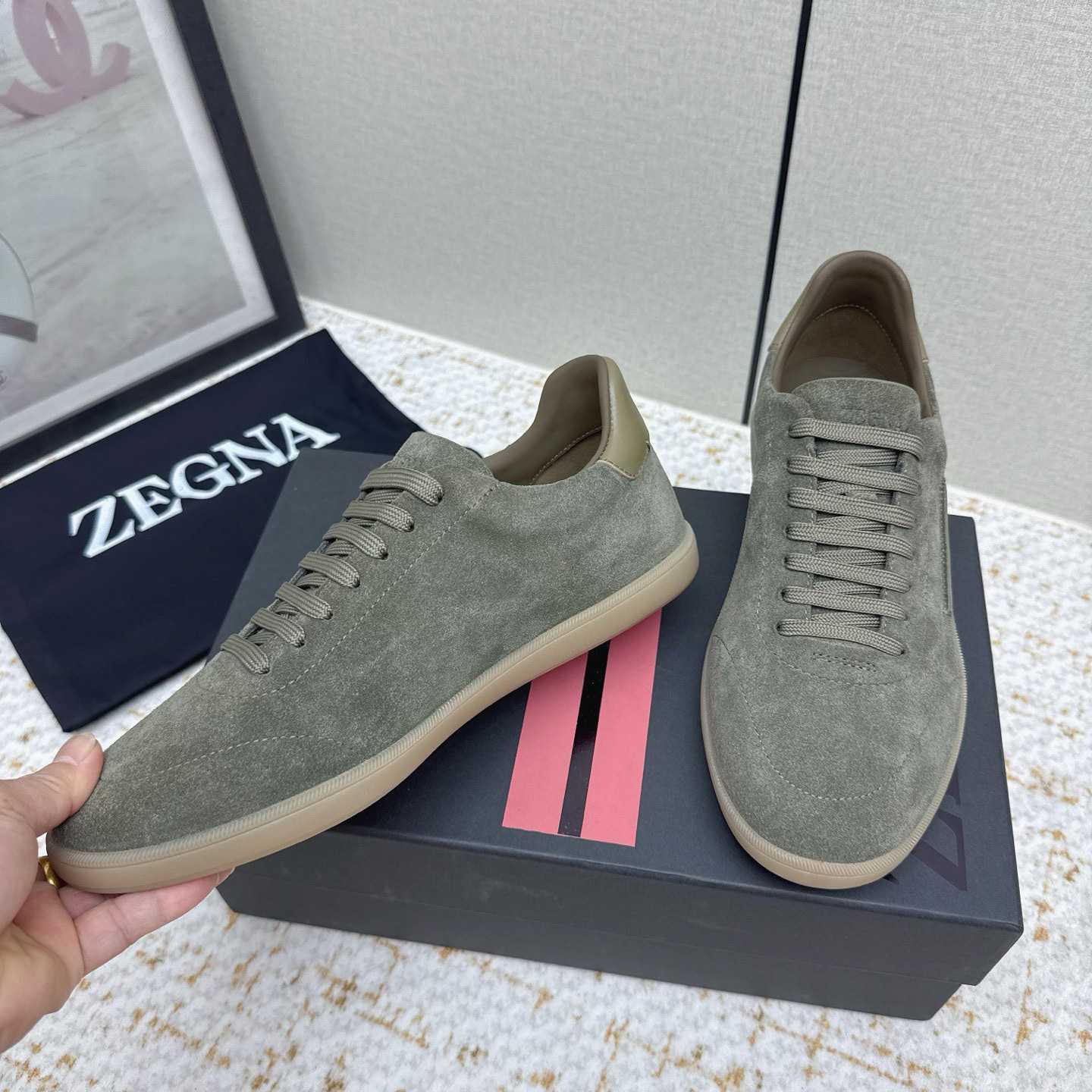 Zegna 232 Suede Sneakers - DesignerGu