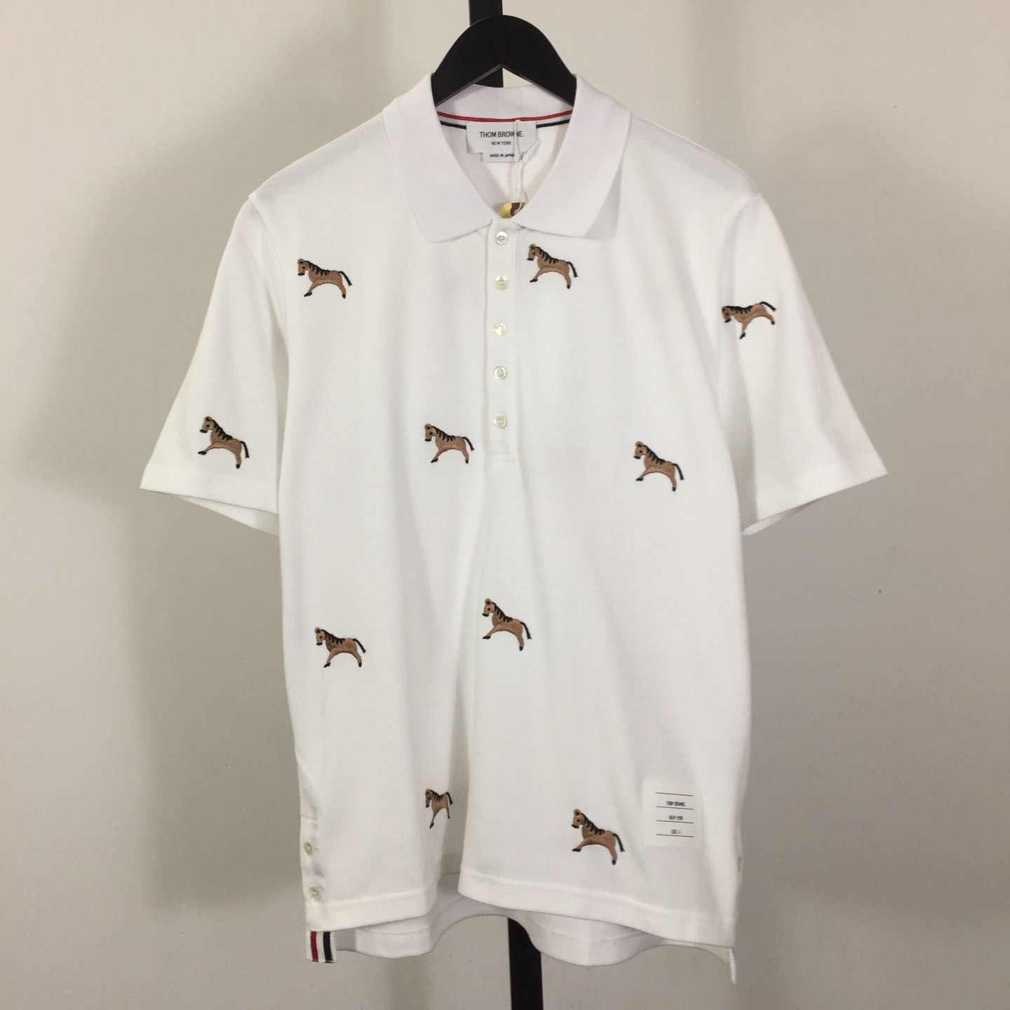 Thom Browne Lunar New Year Pique Horse Embroidery Polo - DesignerGu