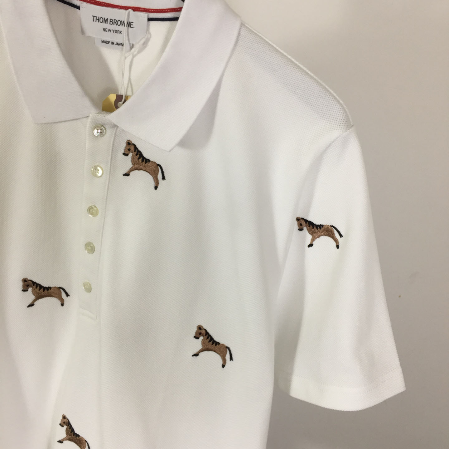 Thom Browne Lunar New Year Pique Horse Embroidery Polo - DesignerGu