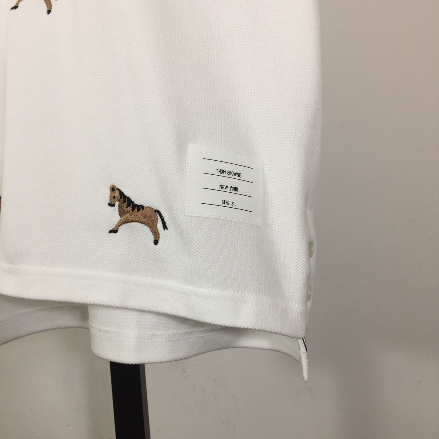 Thom Browne Lunar New Year Pique Horse Embroidery Polo - DesignerGu