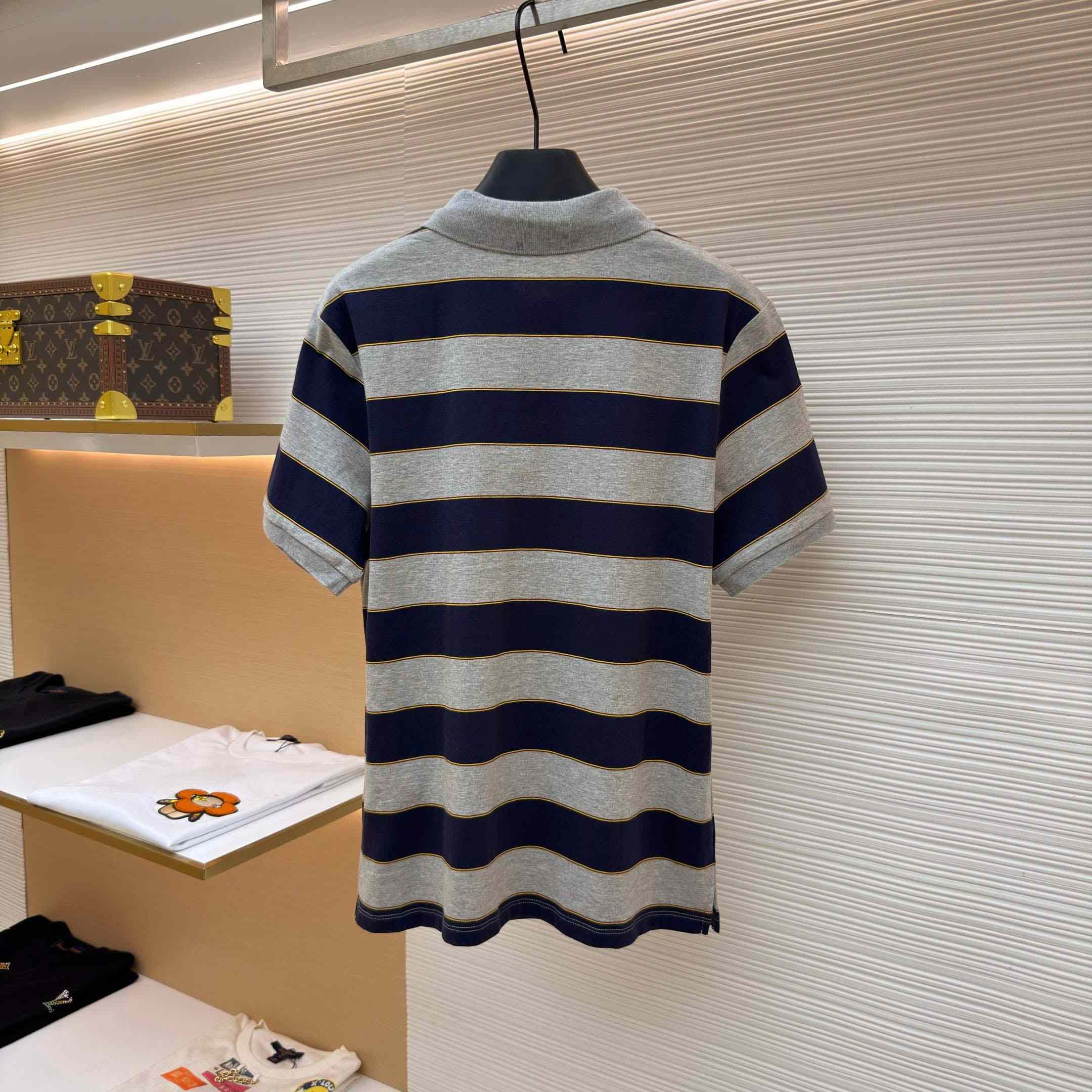 Miu Miu Striped Jersey Polo Shirt - DesignerGu