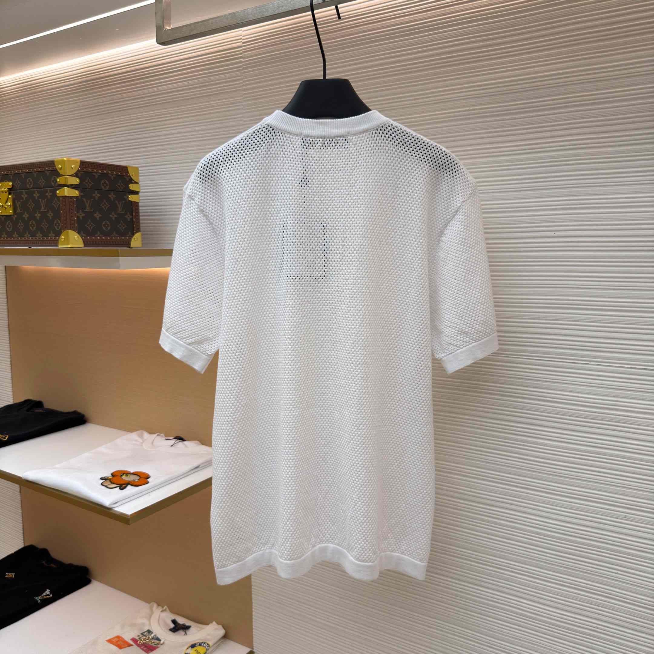 Louis Vuitton Cotton-Cashmere Short-Sleeved Crewneck  - DesignerGu