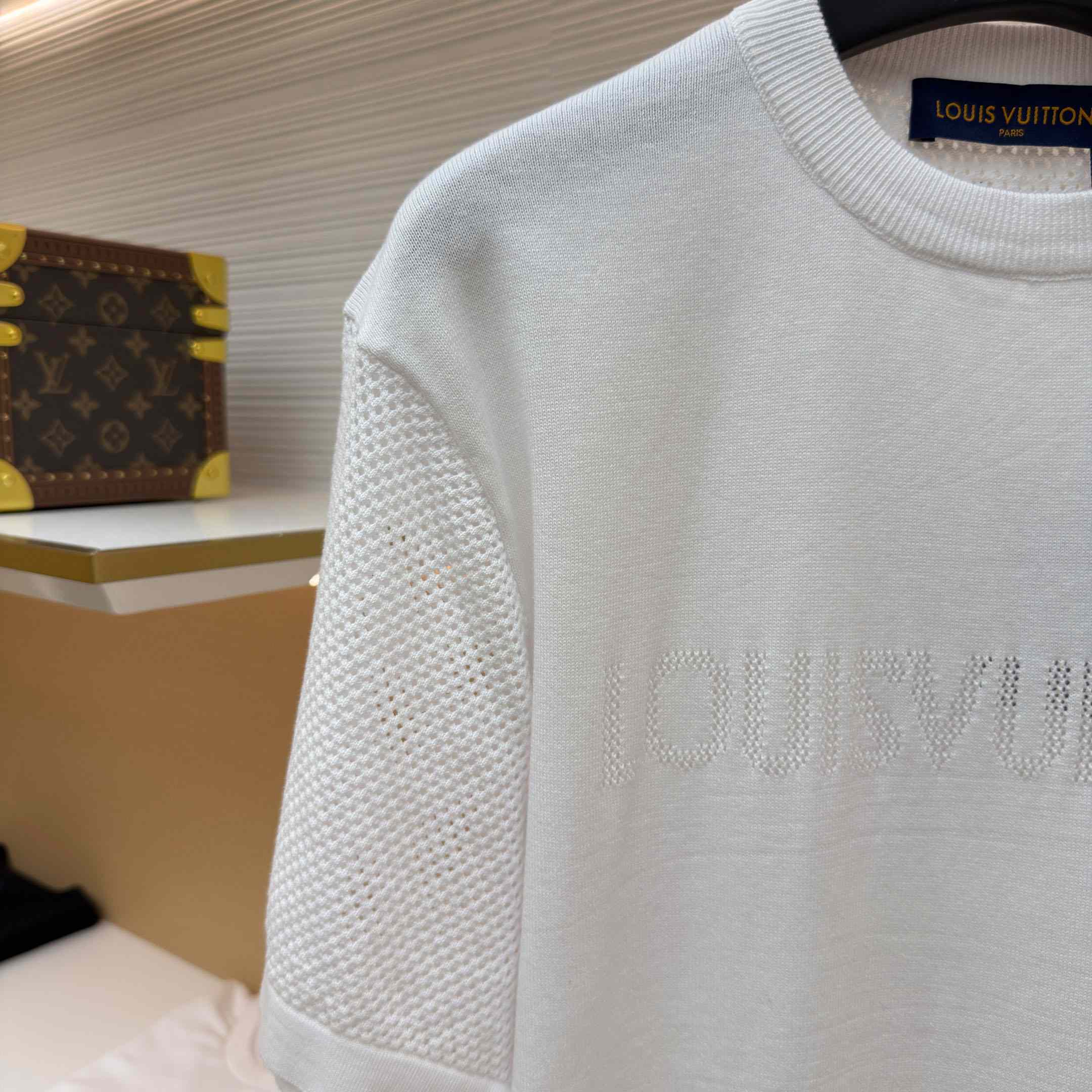 Louis Vuitton Cotton-Cashmere Short-Sleeved Crewneck  - DesignerGu