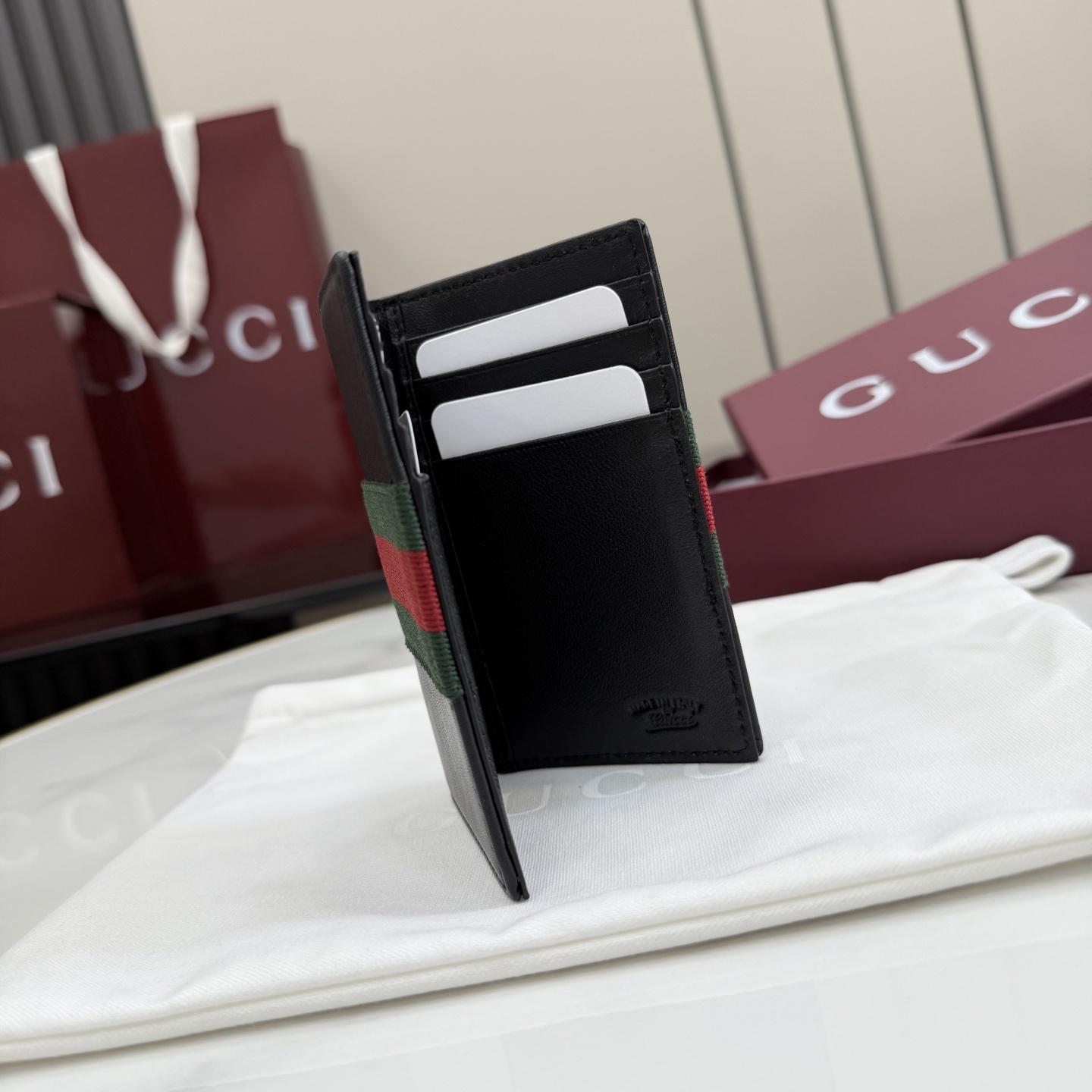 Gucci Web Trademark Card Case - DesignerGu