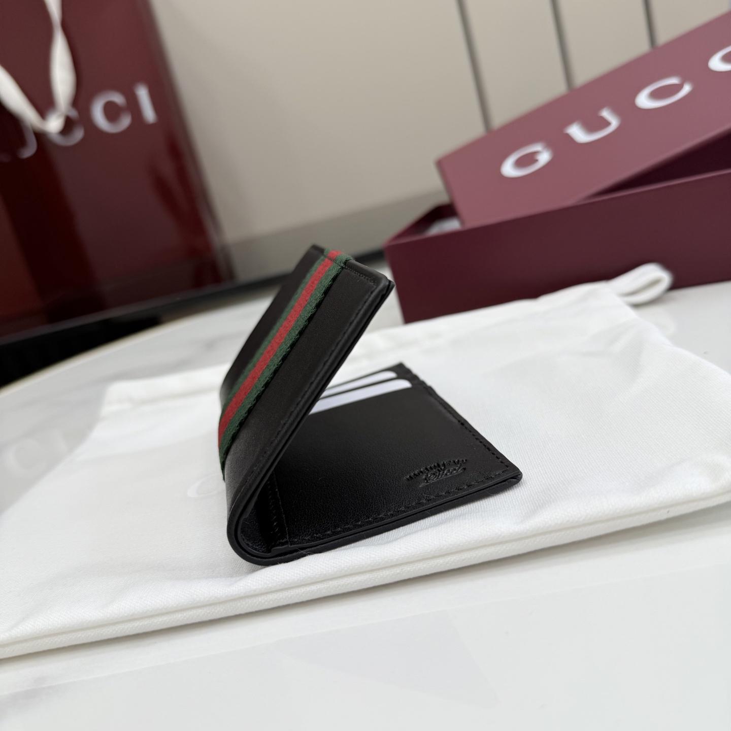 Gucci Web Trademark Card Case - DesignerGu