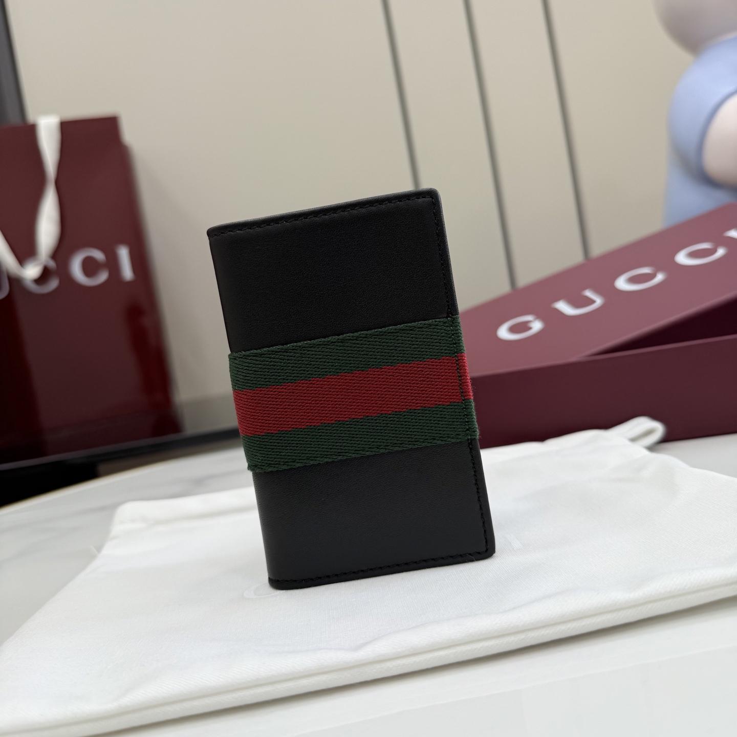 Gucci Web Trademark Card Case - DesignerGu