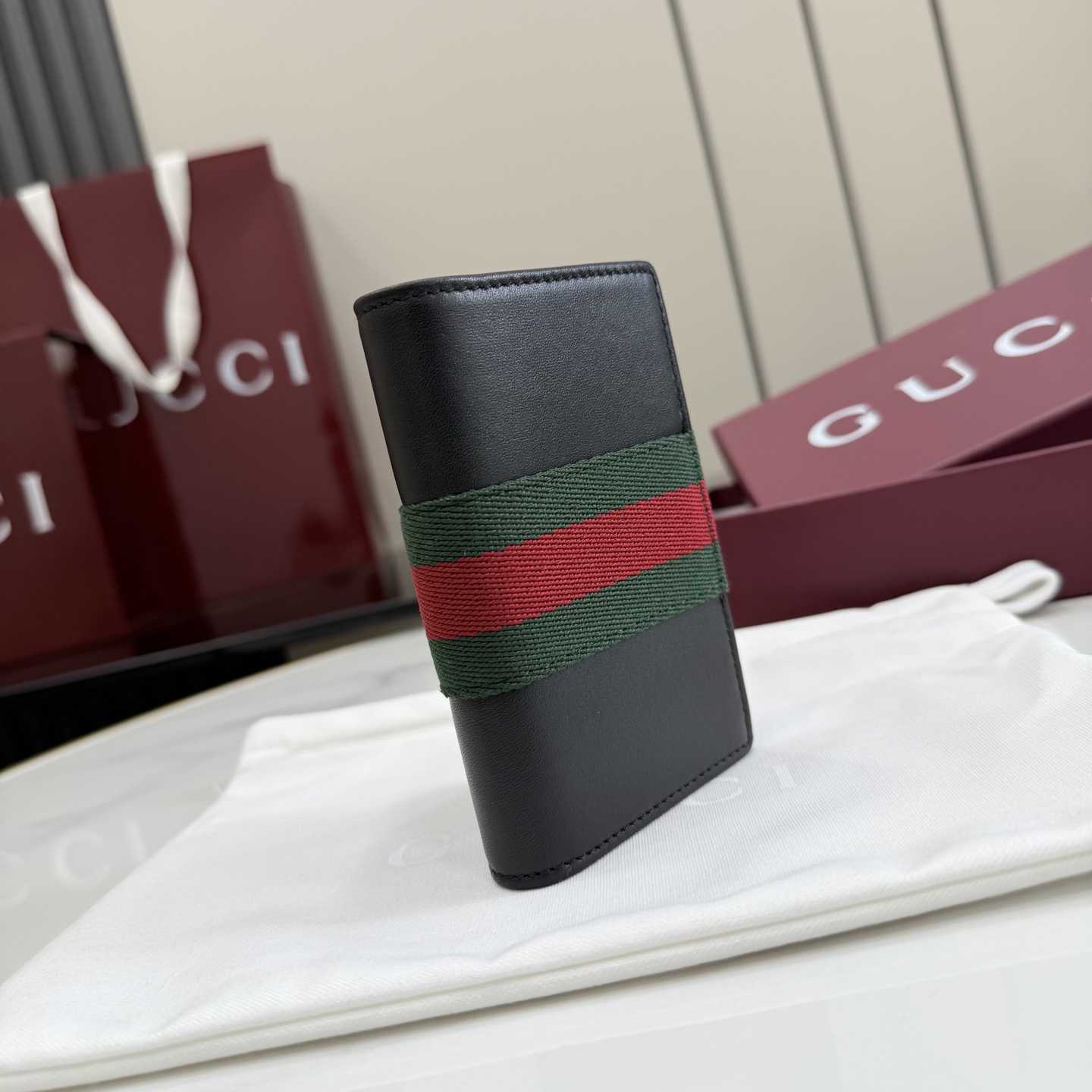 Gucci Web Trademark Card Case - DesignerGu