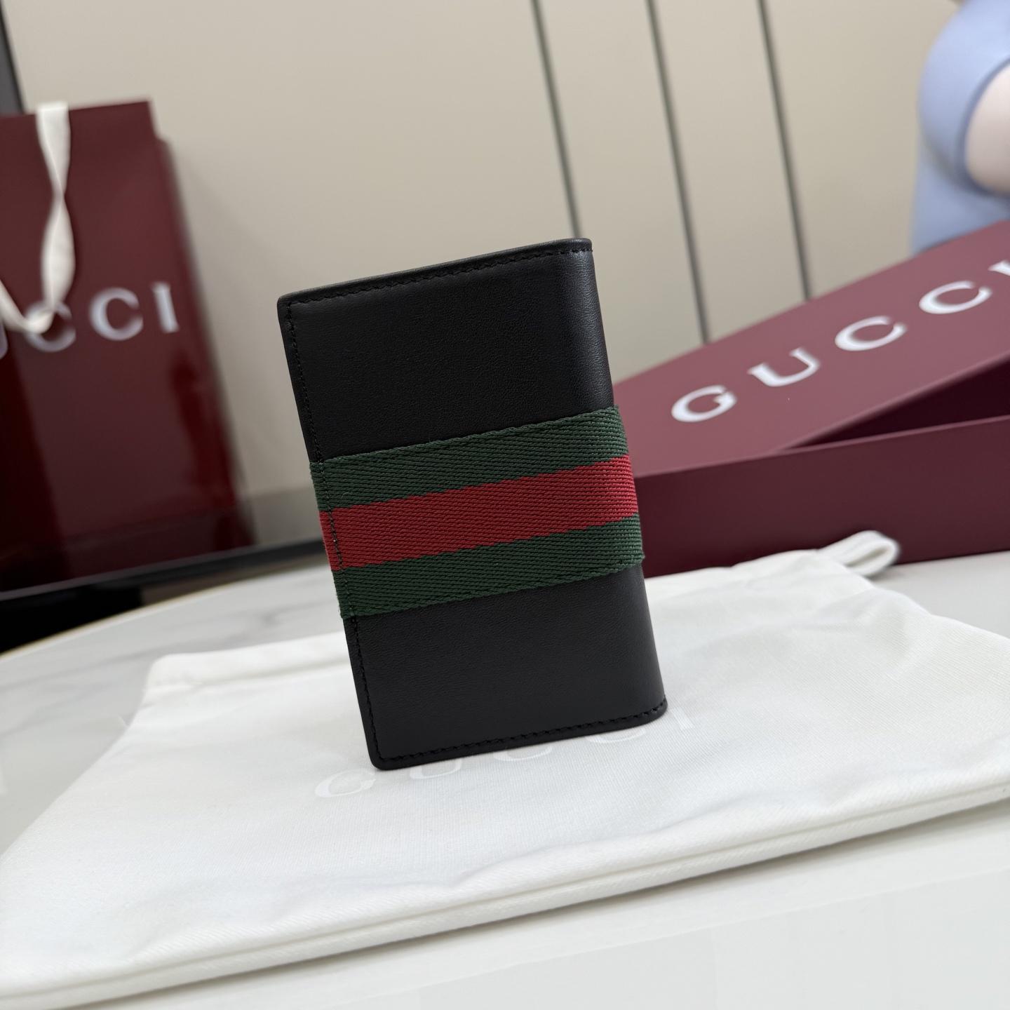 Gucci Web Trademark Card Case - DesignerGu