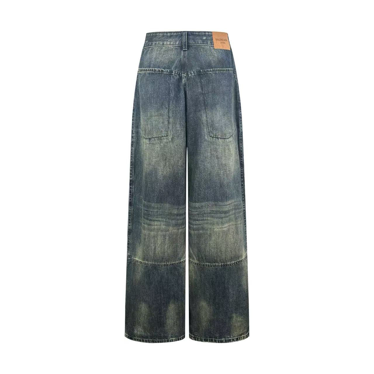 Balenciaga Minimal Baggy Pants In Dirty Grey/Light Blue - DesignerGu