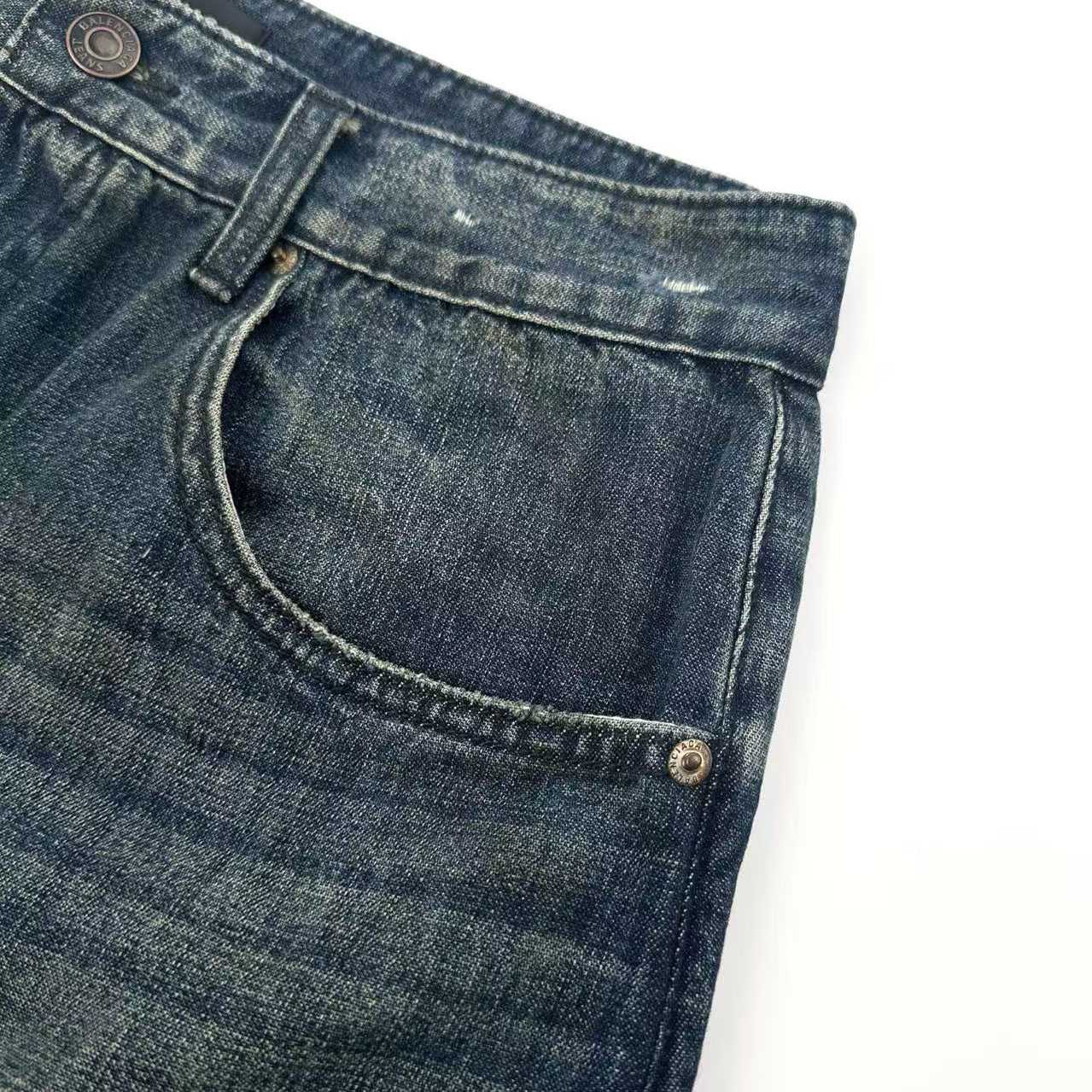 Balenciaga Minimal Baggy Pants In Dirty Grey/Light Blue - DesignerGu