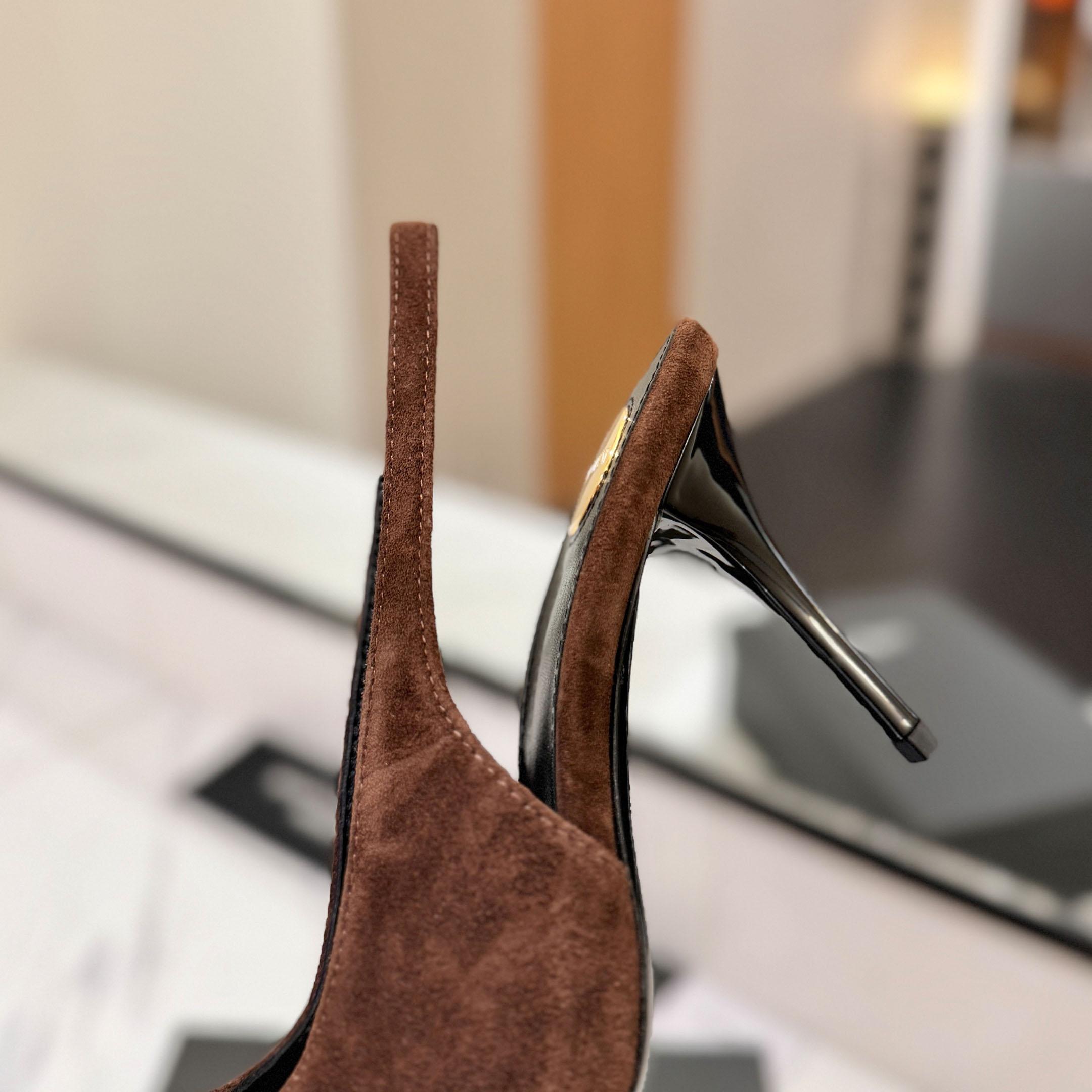 Saint Laurent Babylone Breteuil Slingback Pumps - DesignerGu