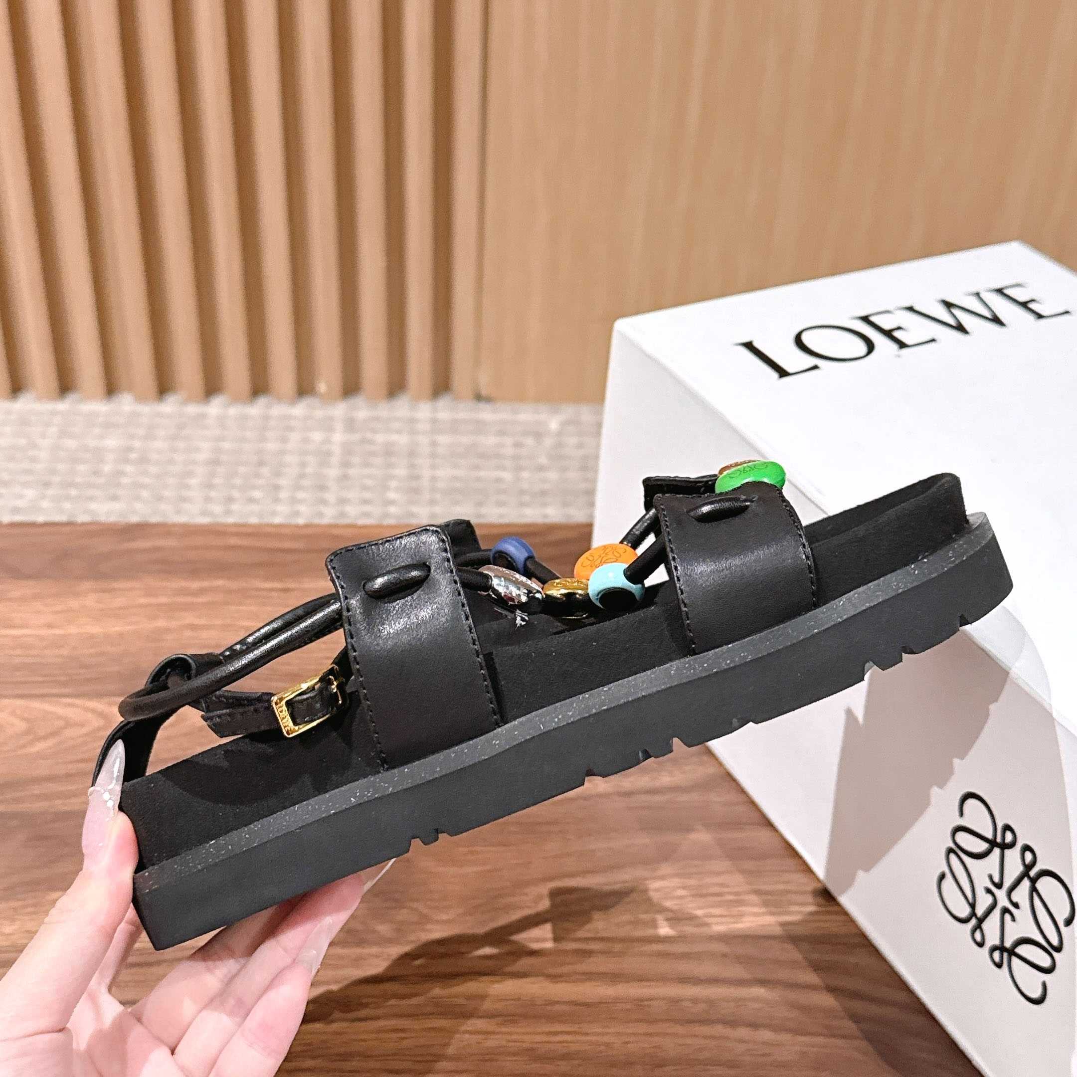 Loewe Pebble Beads Fussbett Sandal - DesignerGu