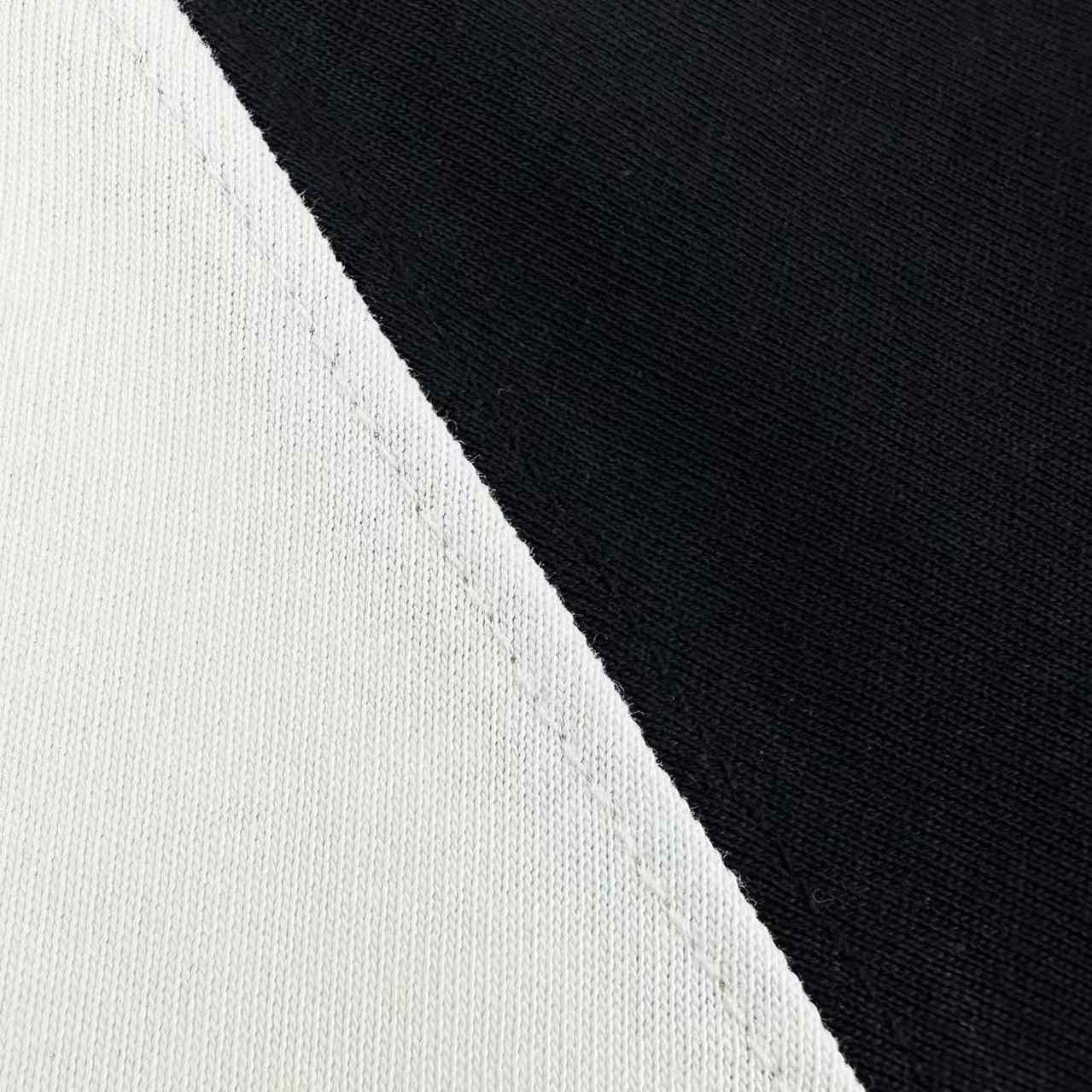 AMI Paris White And Black Cotton Ami De Coeur Knitted Patch T-shirt - DesignerGu
