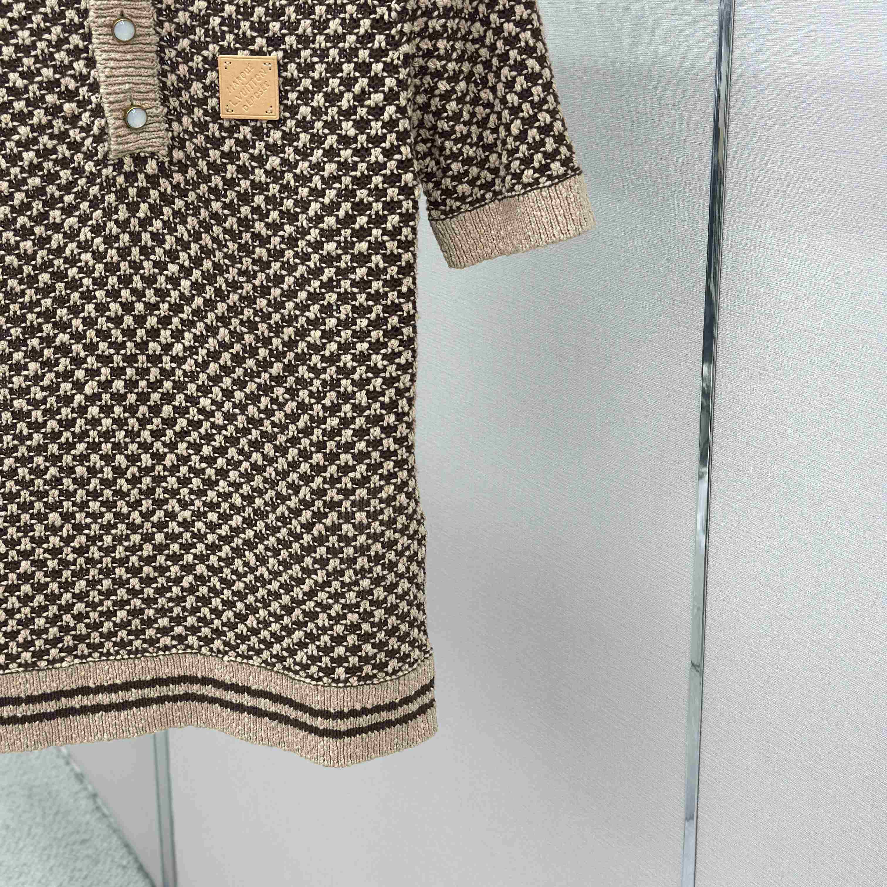 Louis Vuitton Short-Sleeved Knitted Mesh Polo 1AJUUD - DesignerGu