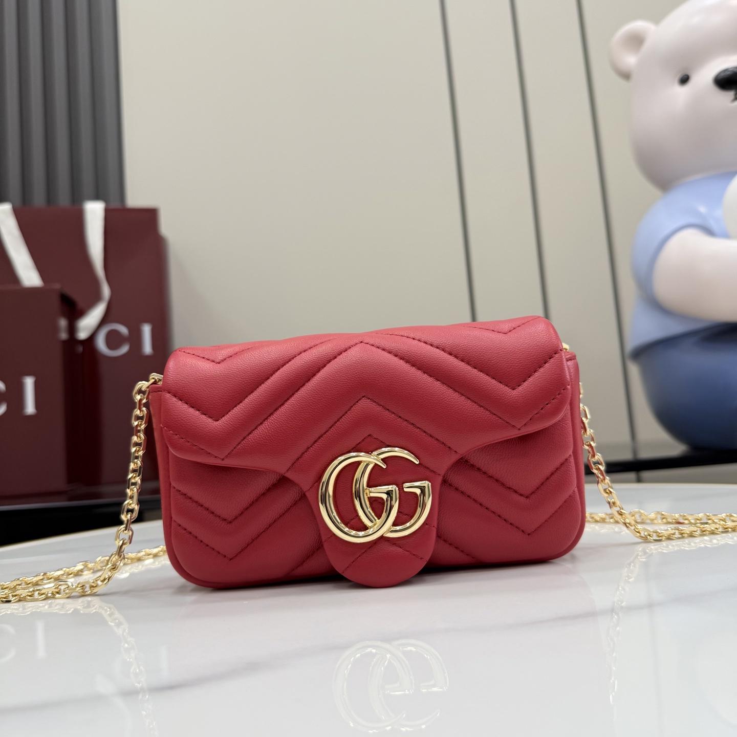 Gucci GG Marmont Mini Shoulder Bag - DesignerGu