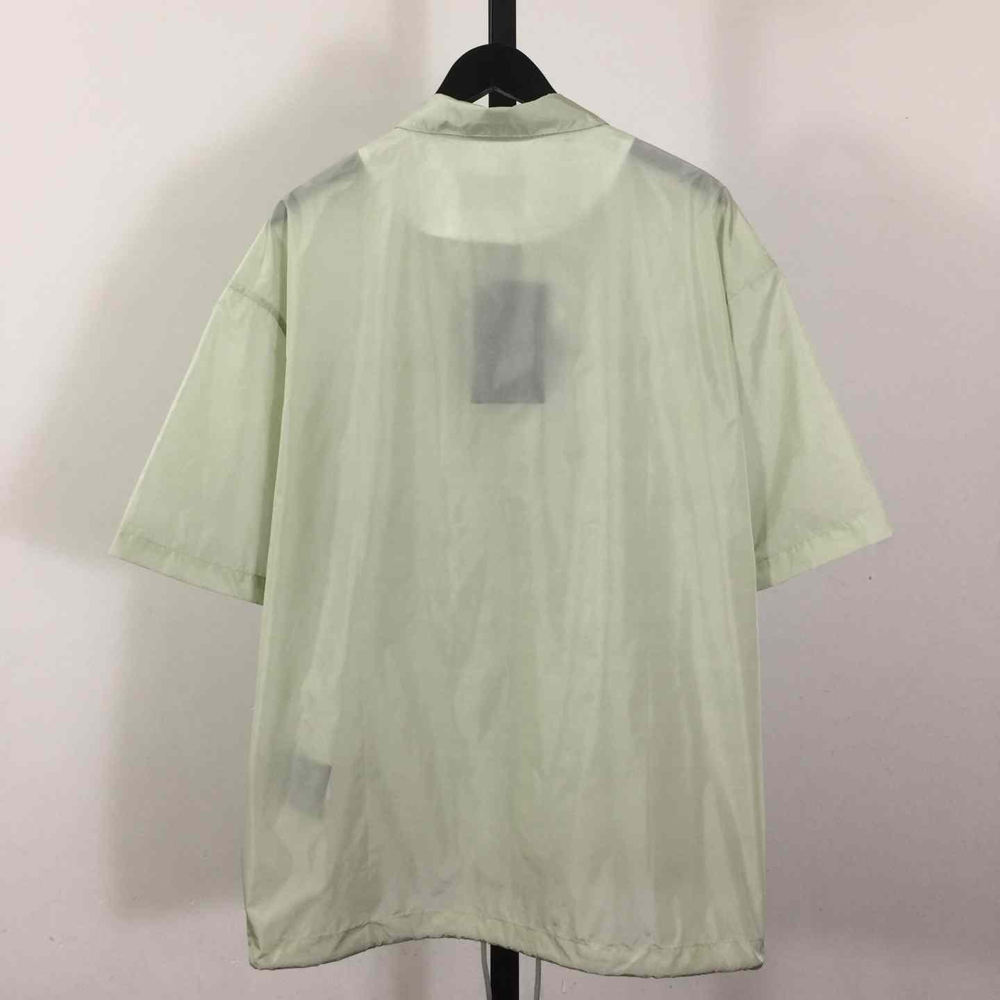 Prada Short-sleeved Re-Nylon Zipper Shirt - DesignerGu
