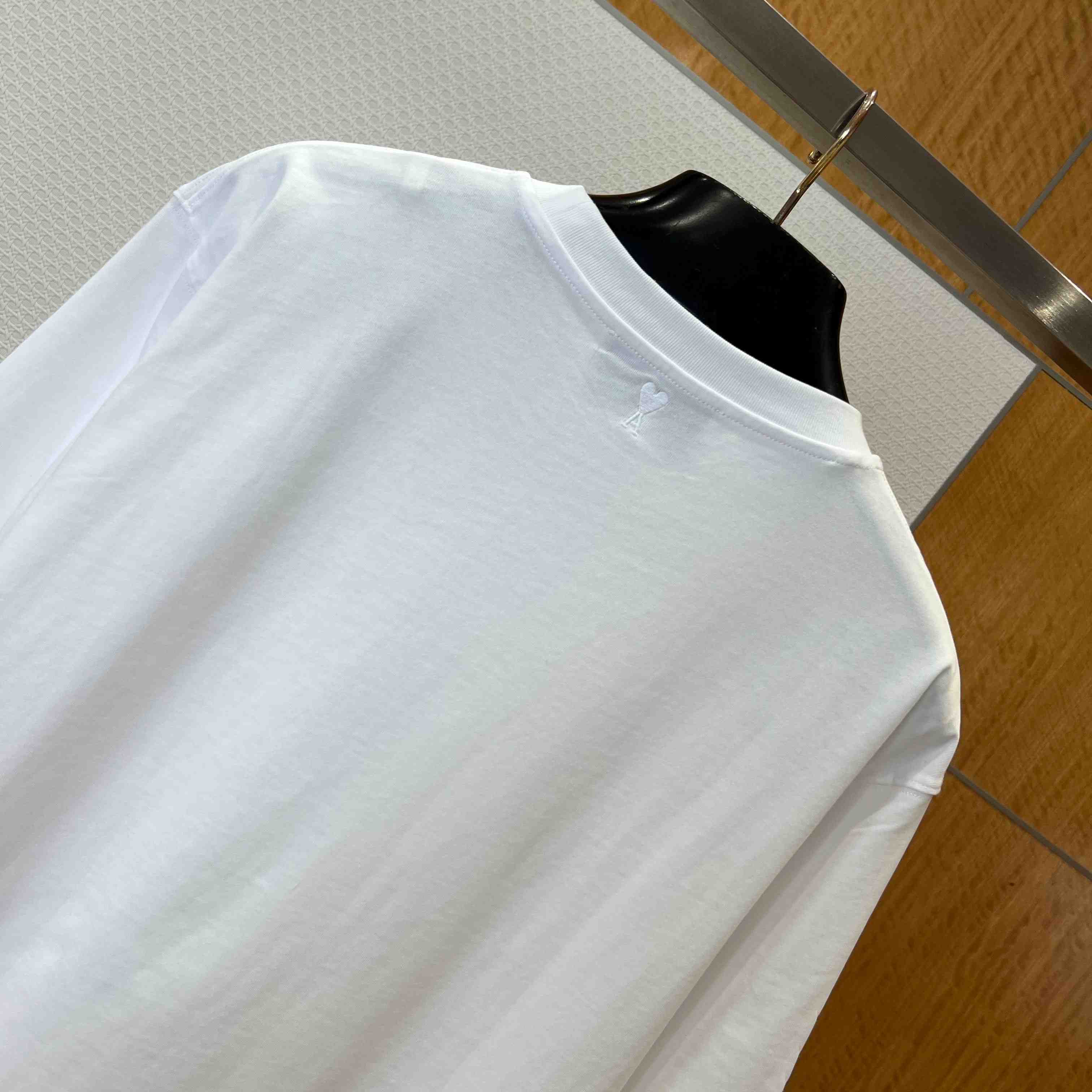 AMI Paris White Cotton Post It 
