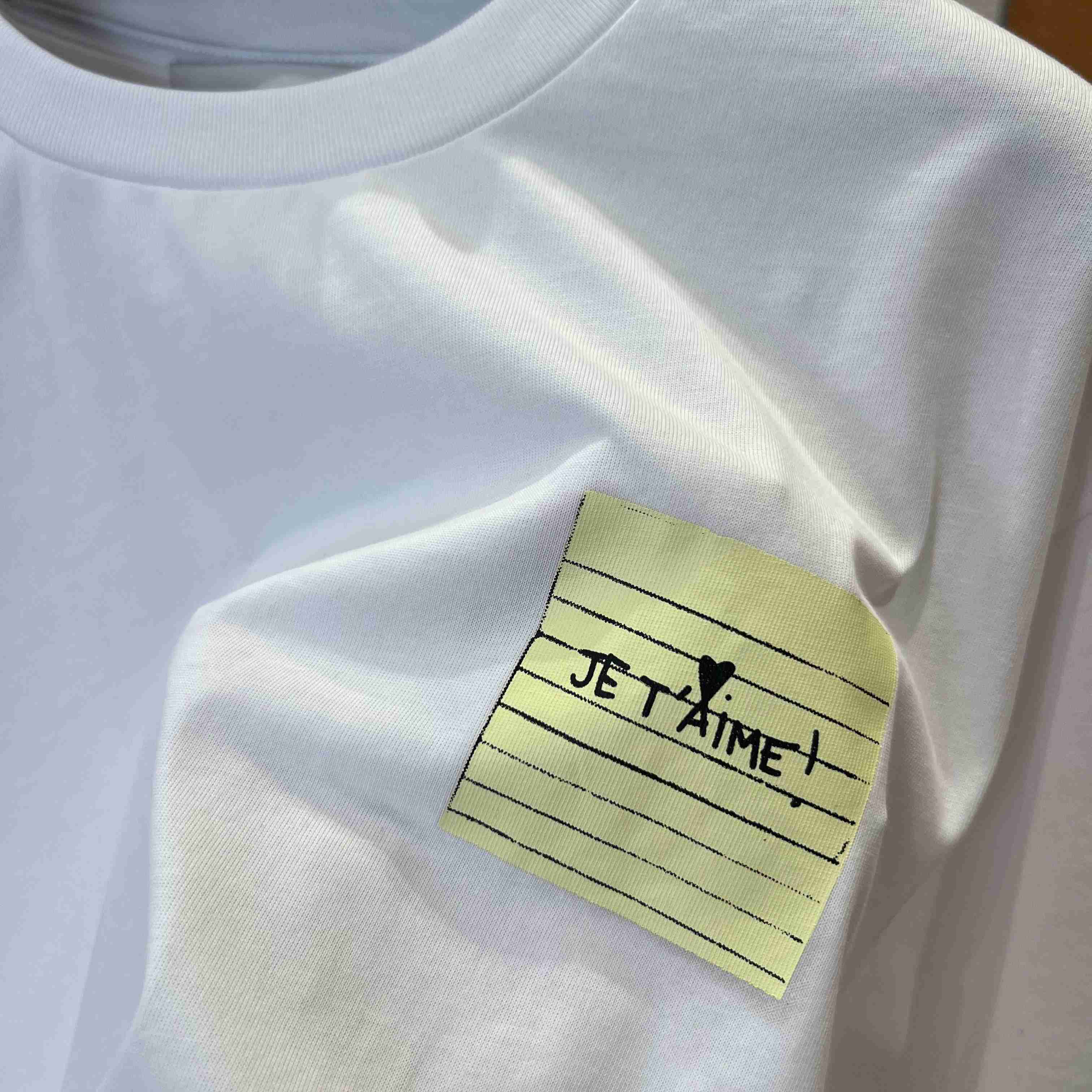 AMI Paris White Cotton Post It 