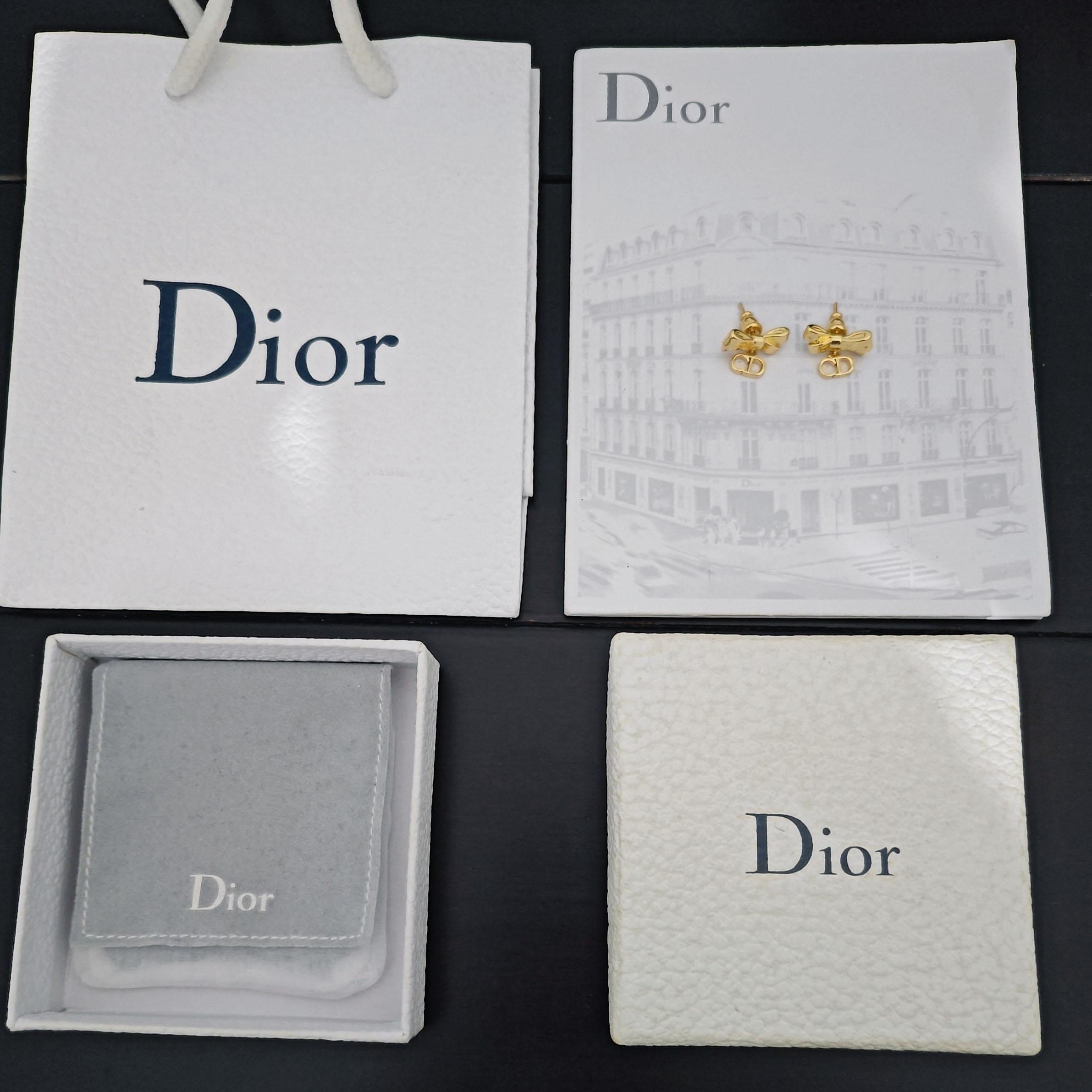 Dior CD Bow Earrings - DesignerGu