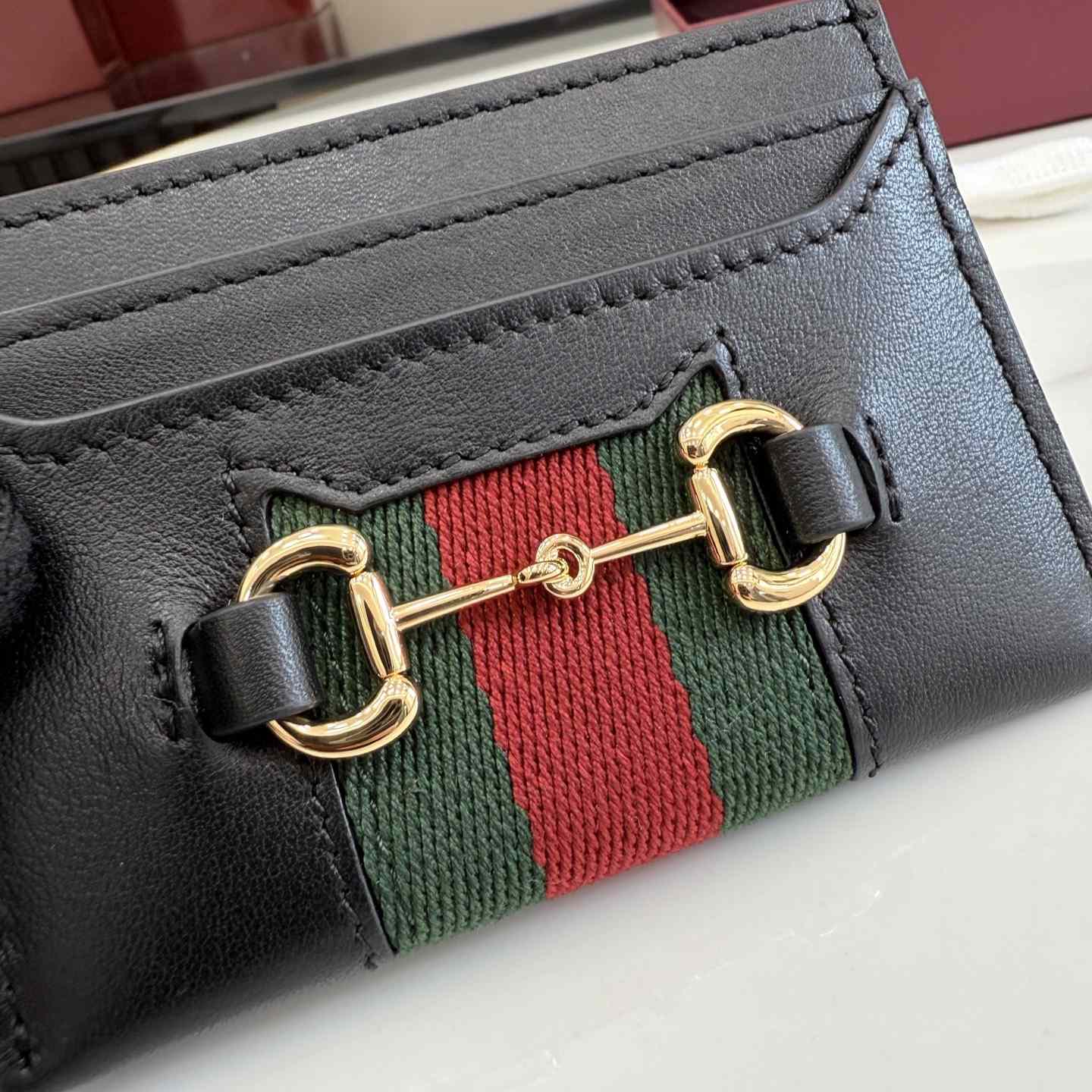 Gucci Horsebit Web Card Case - DesignerGu
