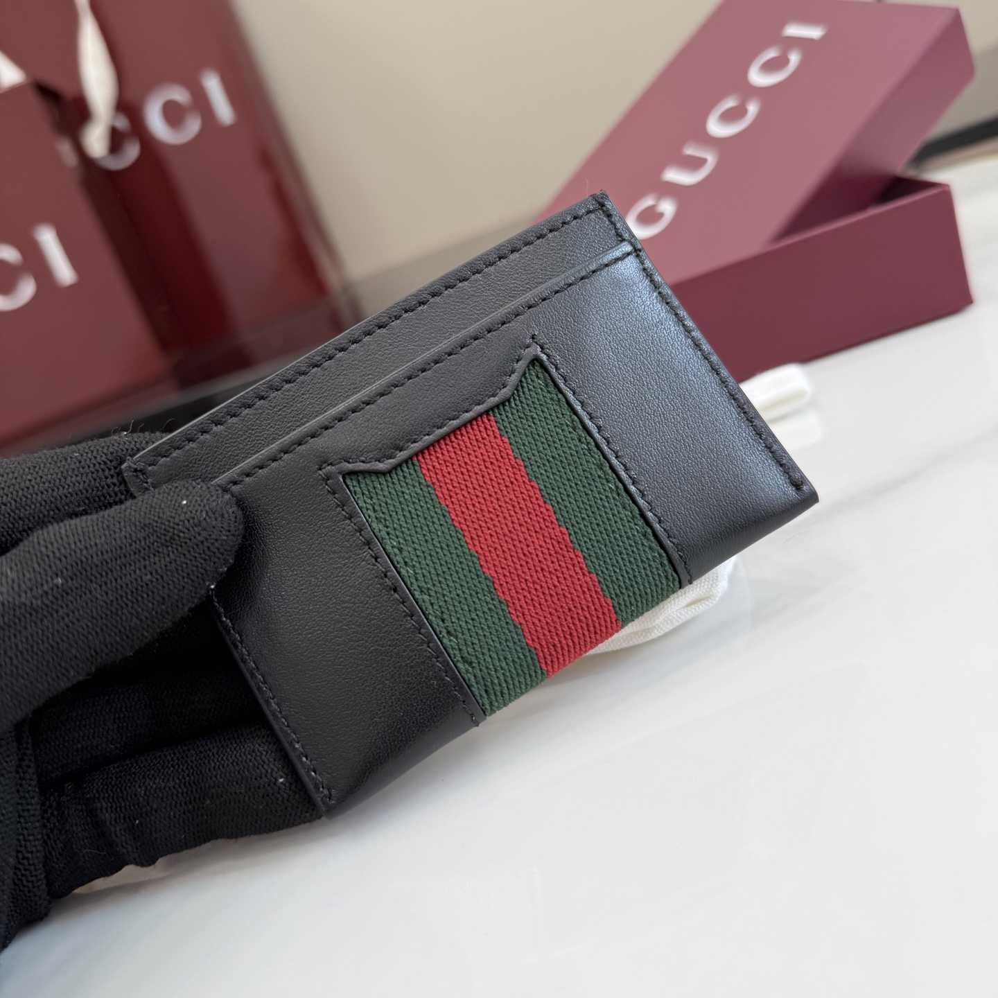 Gucci Horsebit Web Card Case - DesignerGu
