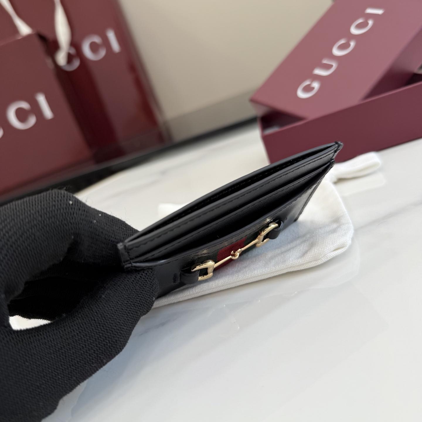 Gucci Horsebit Web Card Case - DesignerGu