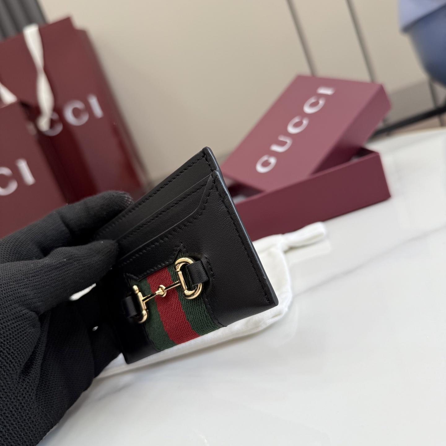 Gucci Horsebit Web Card Case - DesignerGu