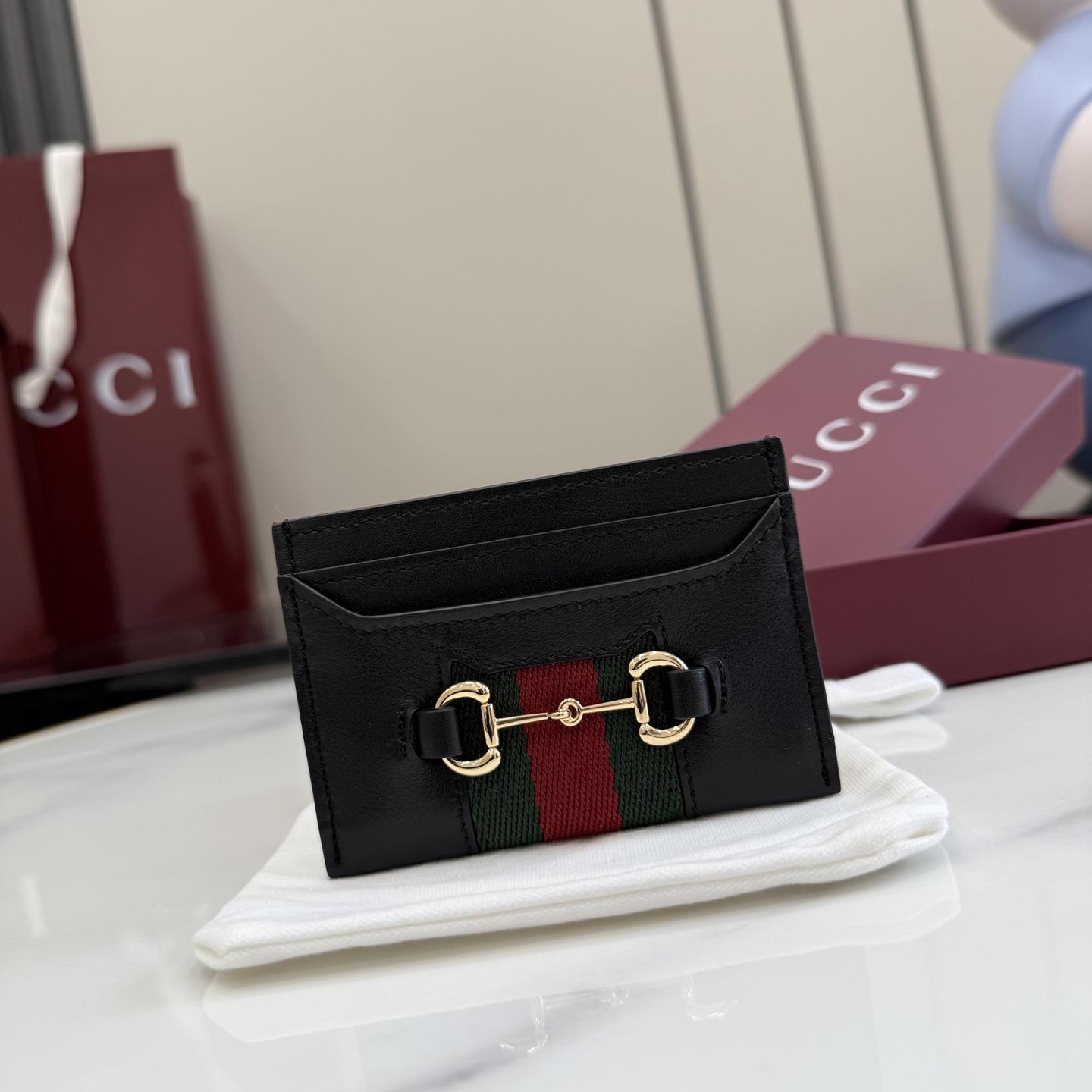 Gucci Horsebit Web Card Case - DesignerGu