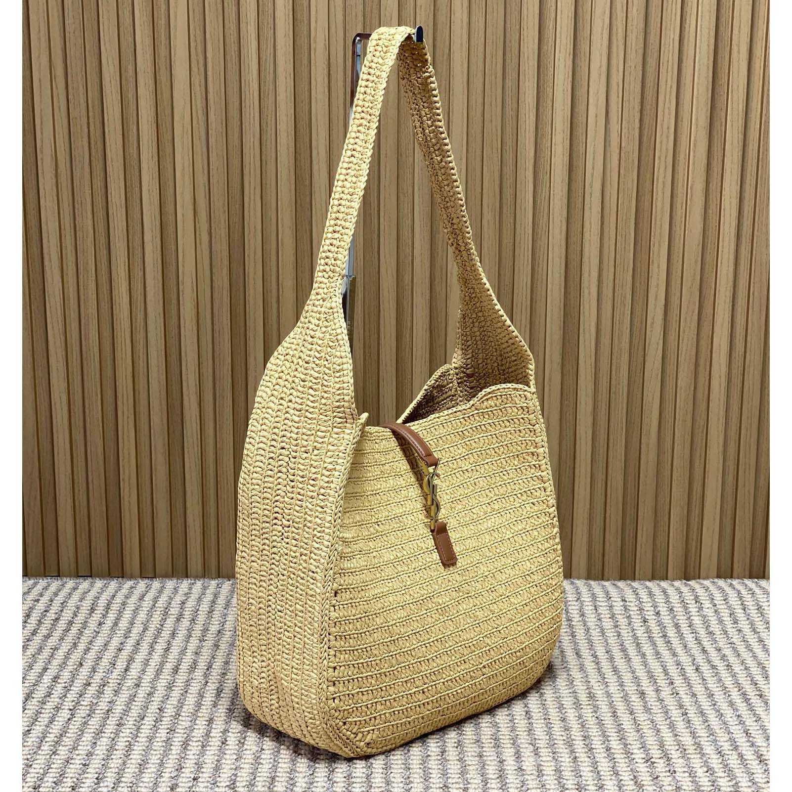 Saint Laurent LE 5 À 7 Supple Large In Raffia - DesignerGu