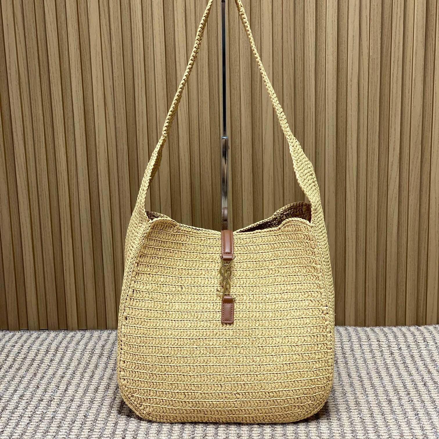 Saint Laurent LE 5 À 7 Supple Large In Raffia - DesignerGu