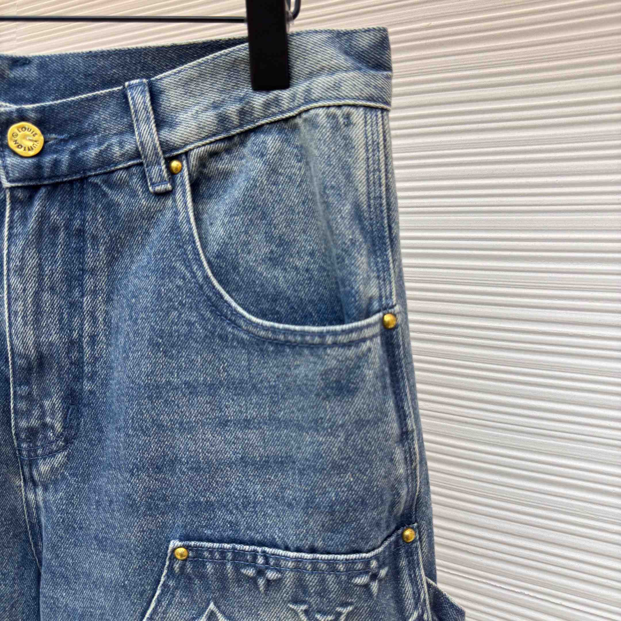 Louis Vuitton Denim Carpenter Shorts  - DesignerGu