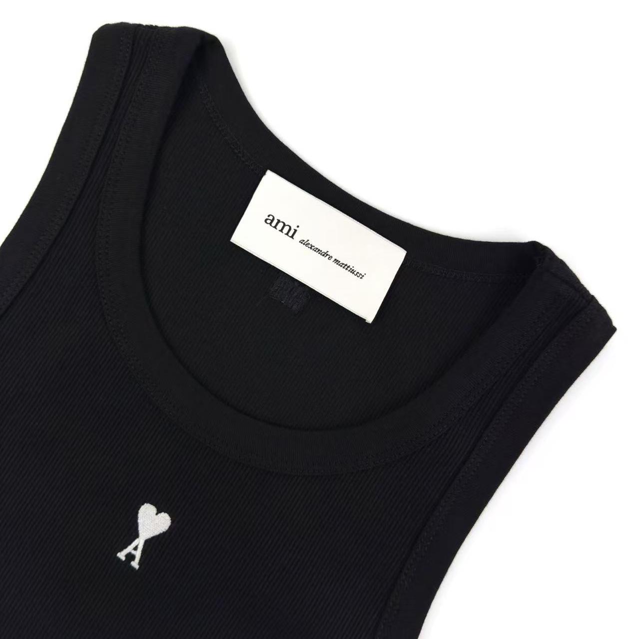 AMI Paris Cotton Ami De Coeur Tanktop - DesignerGu
