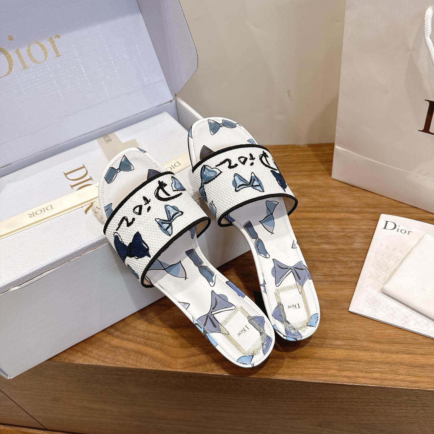 Dior Dioriviera Dway Heeled Slide - DesignerGu