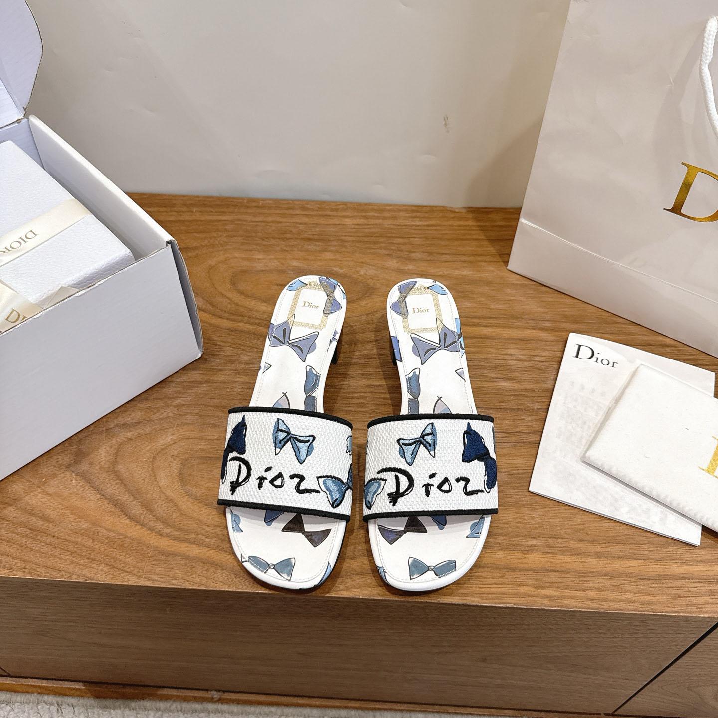 Dior Dioriviera Dway Heeled Slide - DesignerGu