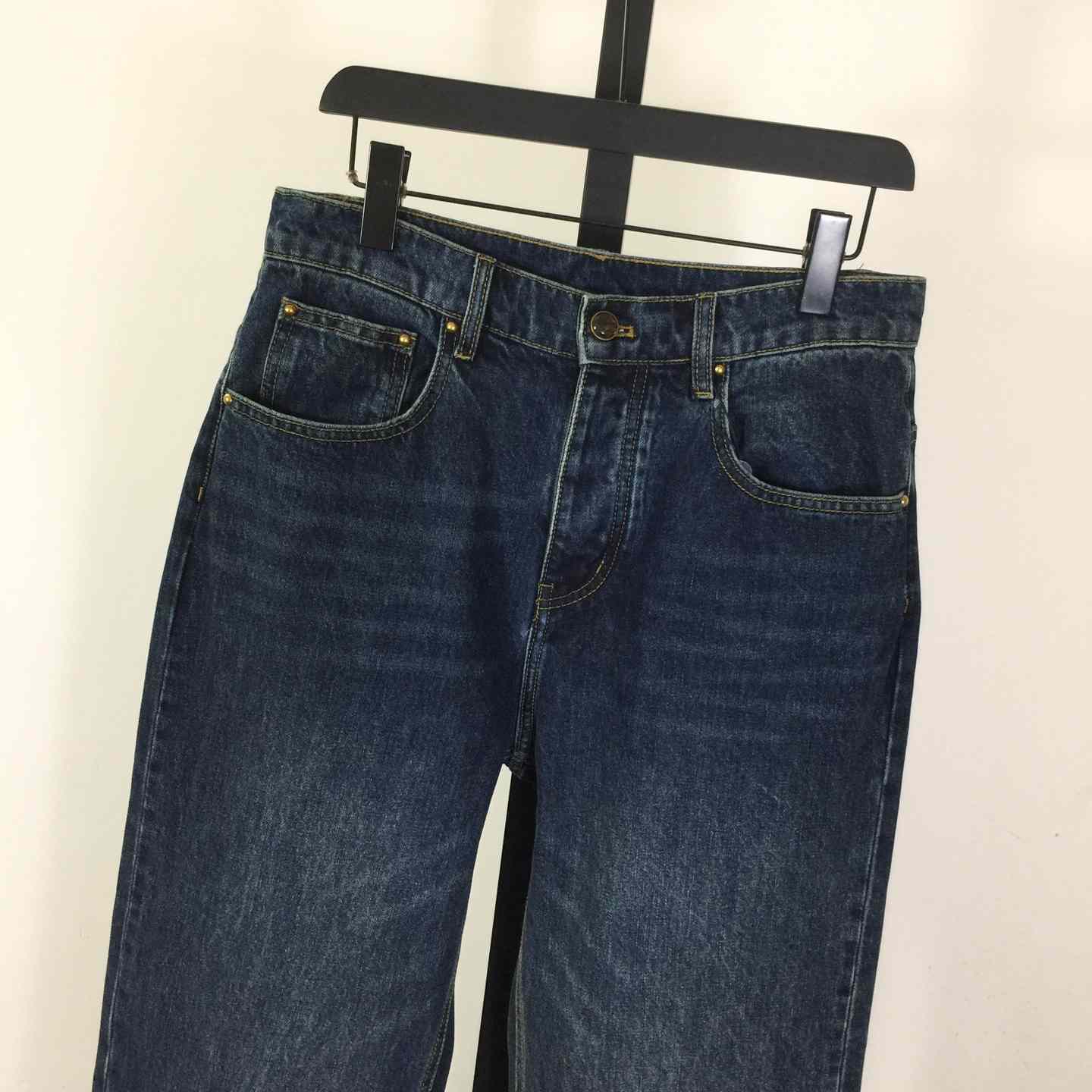 Louis Vuitton Denim Skate Pants With Leather Signature Pockets   1AJUXV - DesignerGu