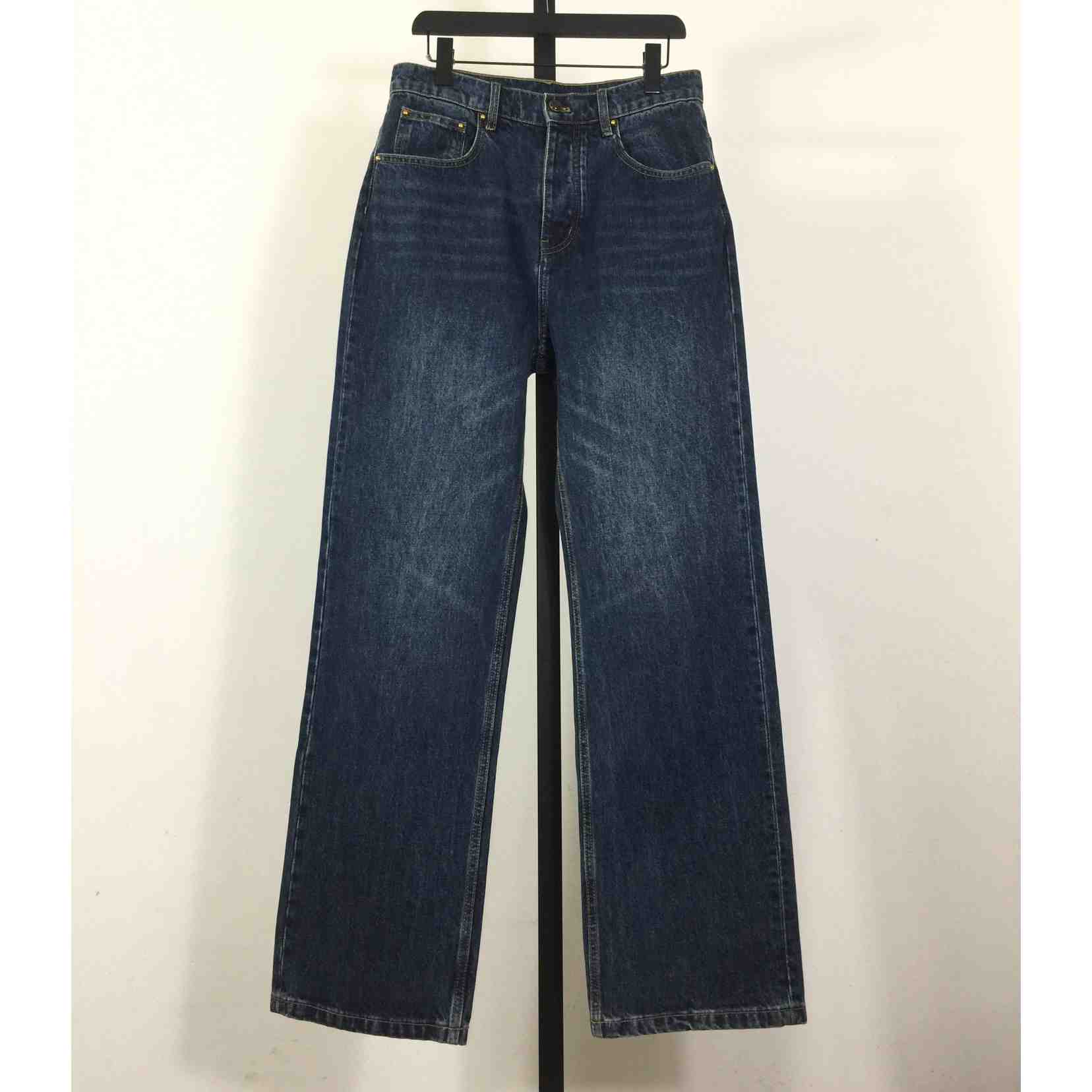 Louis Vuitton Denim Skate Pants With Leather Signature Pockets   1AJUXV - DesignerGu